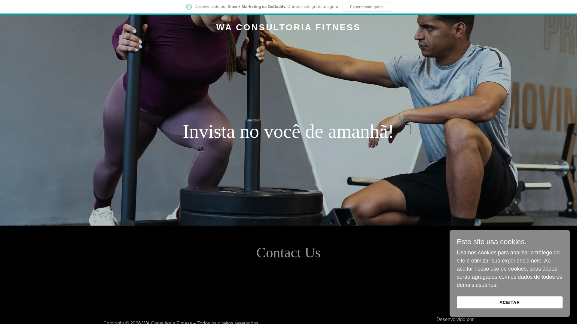 website screenshot of https://waconsultoriafitness.com.br