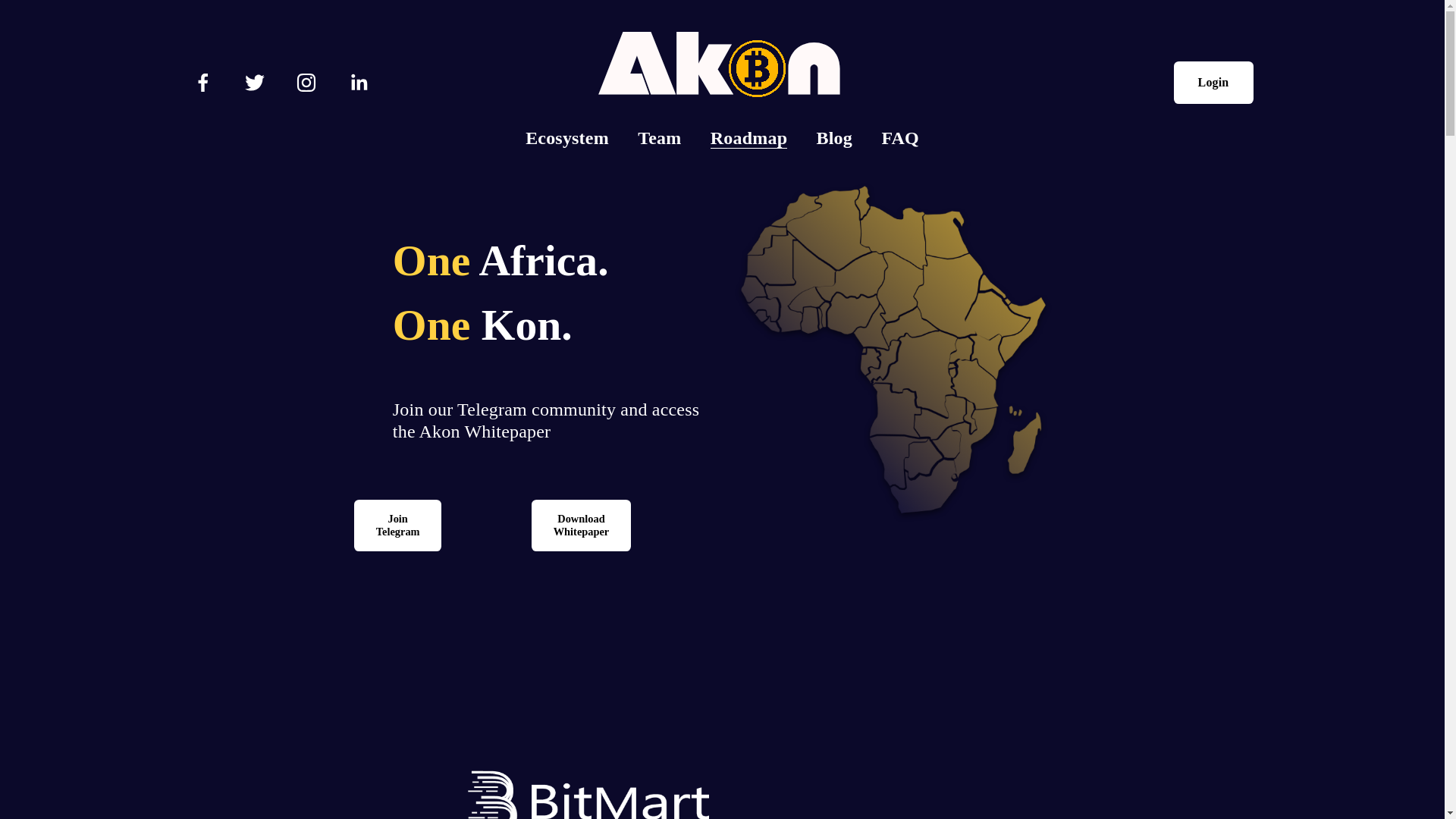 website screenshot of https://akoncommunity.com/
