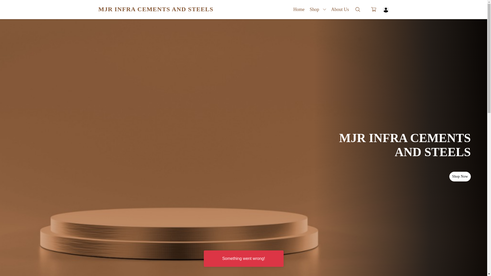 website screenshot of https://mjrinfracementsandsteels.co.in/