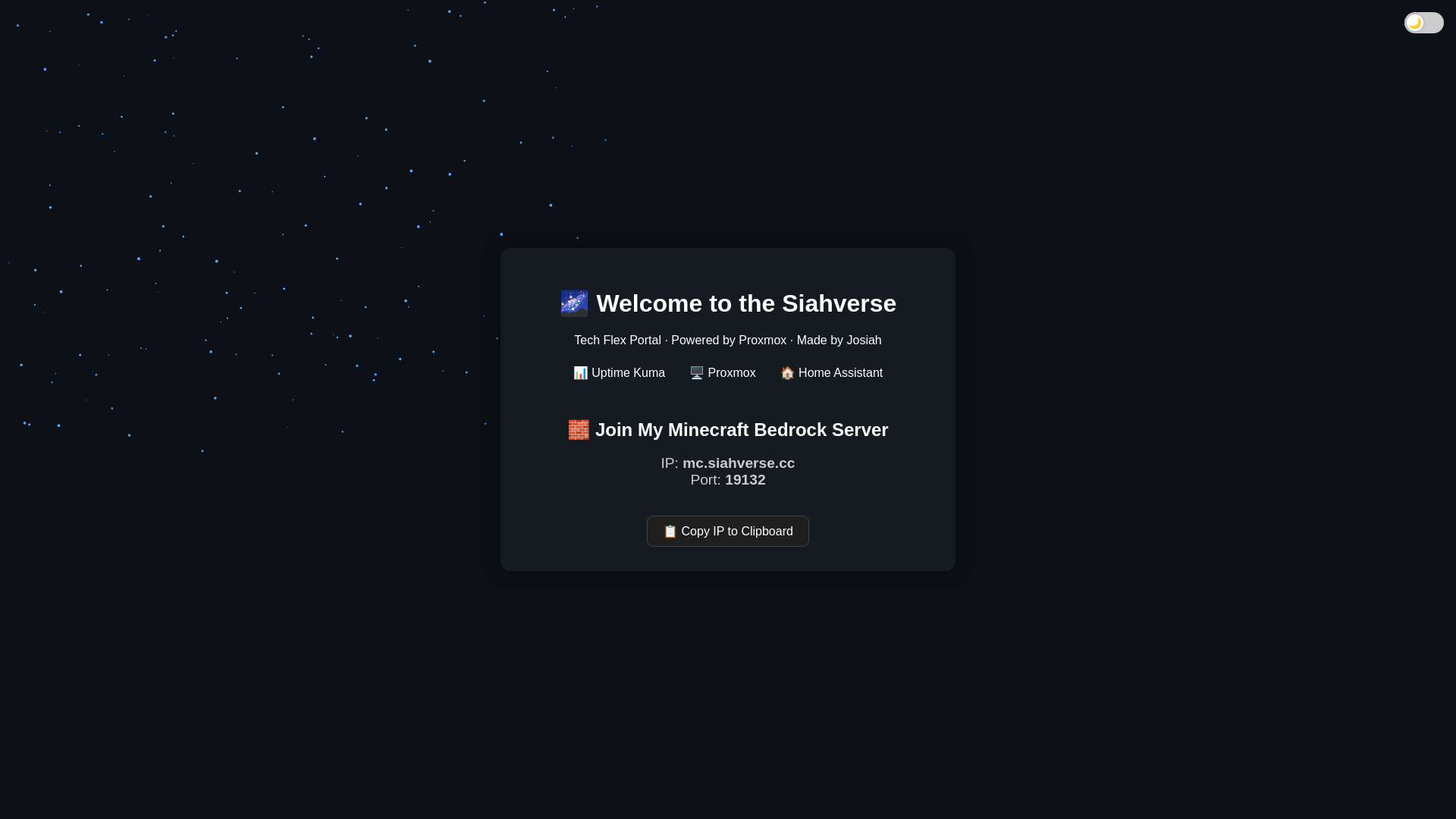 website screenshot of https://siahverse.pages.dev/