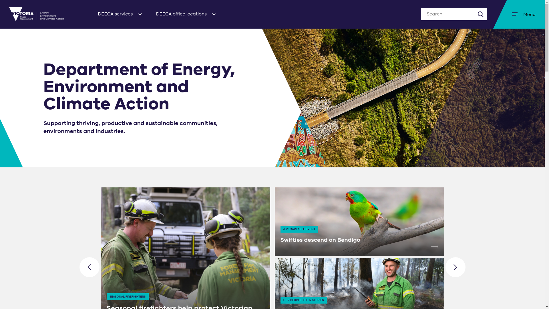 website screenshot of https://deeca.vic.gov.au
