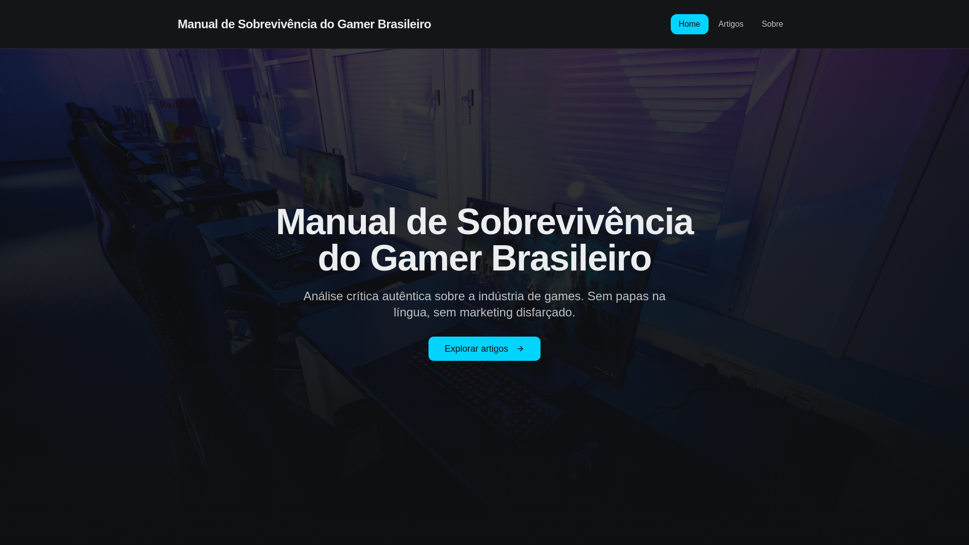 website screenshot of https://manualdesobrevivenciadogamerbrasileiro.com/