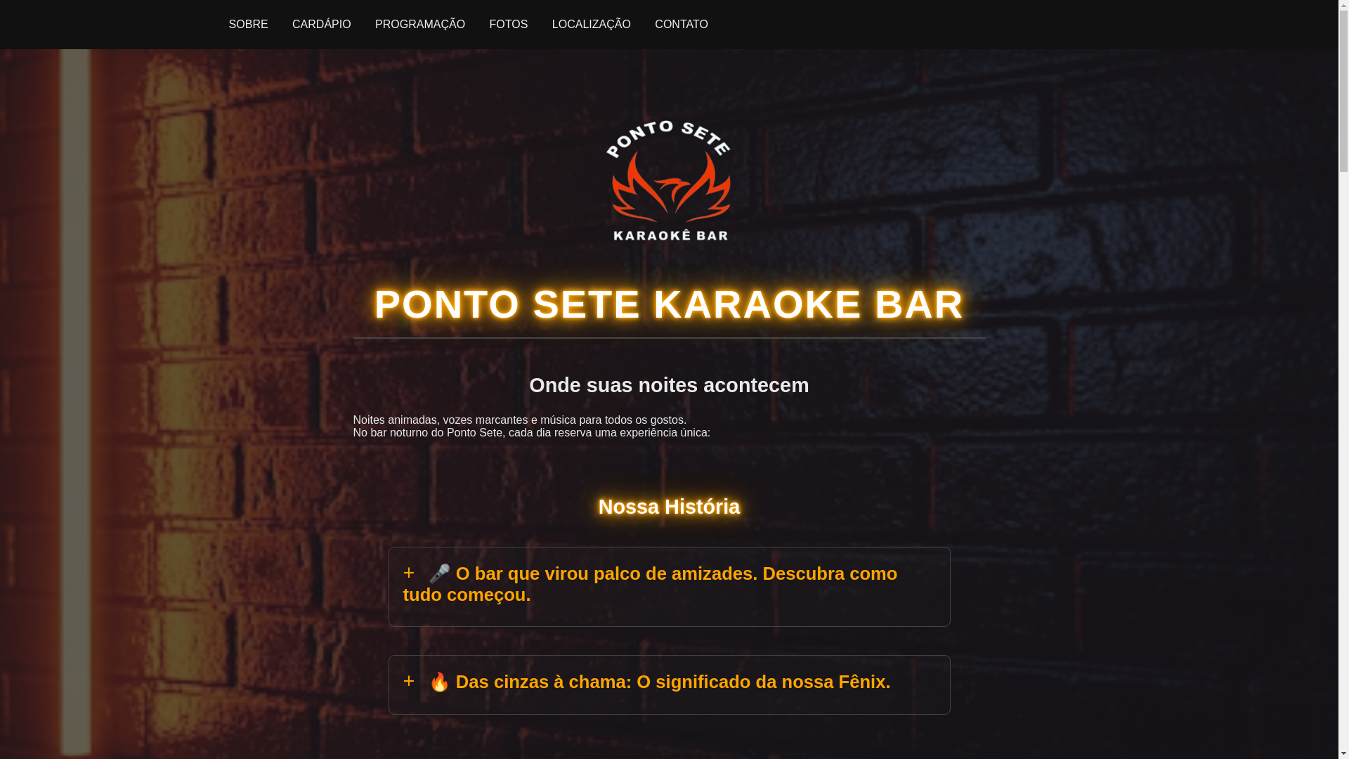 website screenshot of https://pontosetekaraoke.com.br/