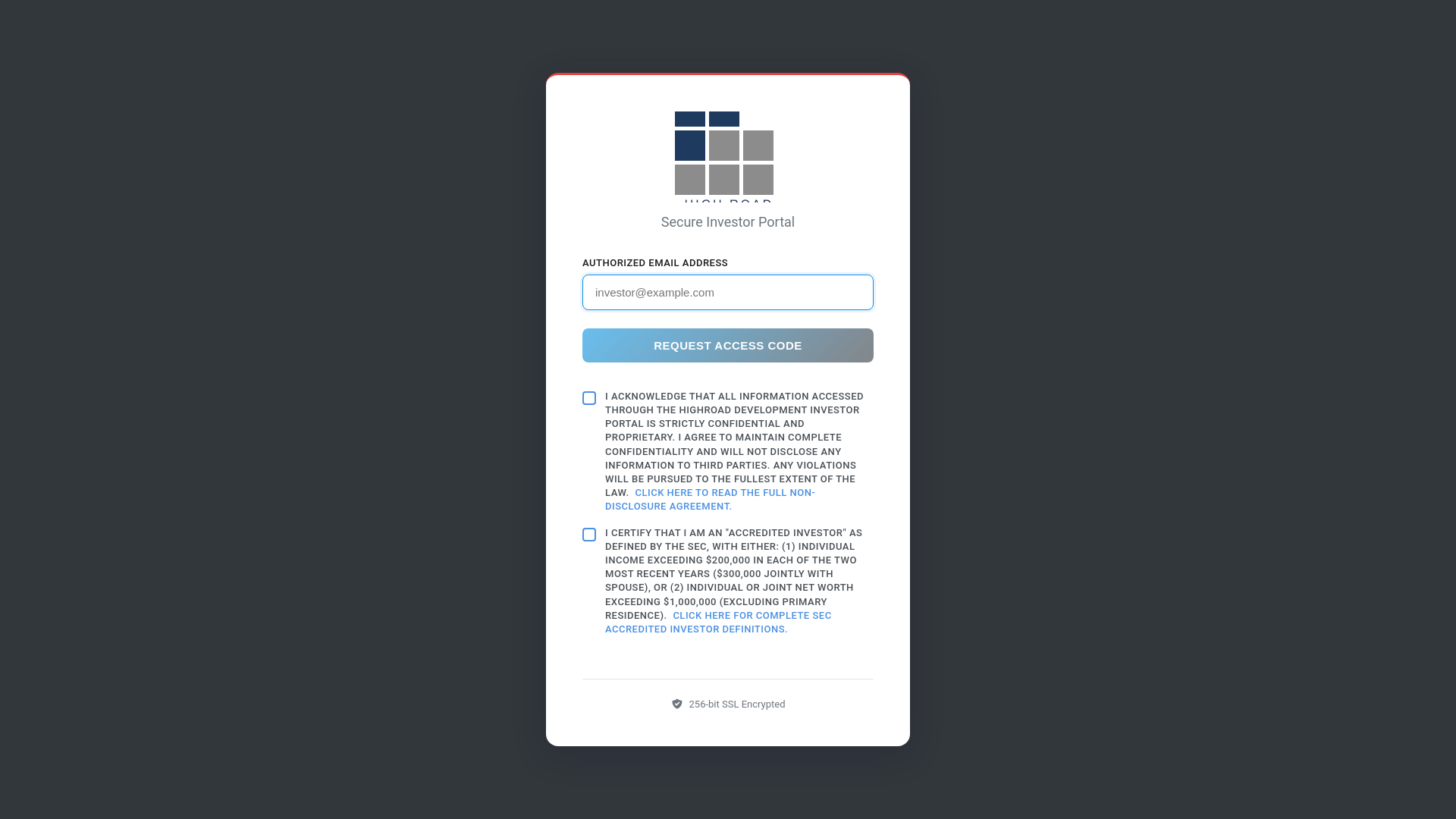 website screenshot of https://hrd-investor-portal.pages.dev/