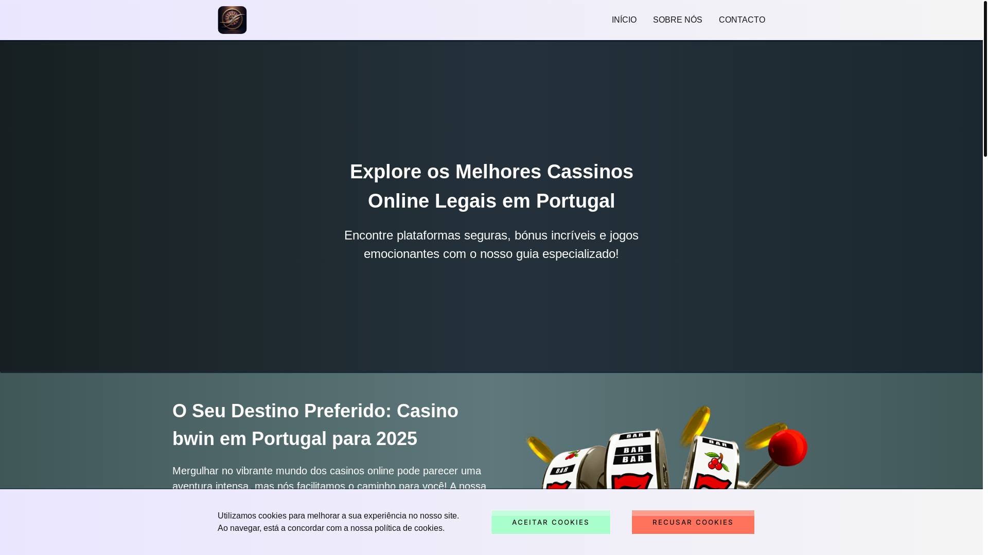 website screenshot of https://casinoescolhido.com/