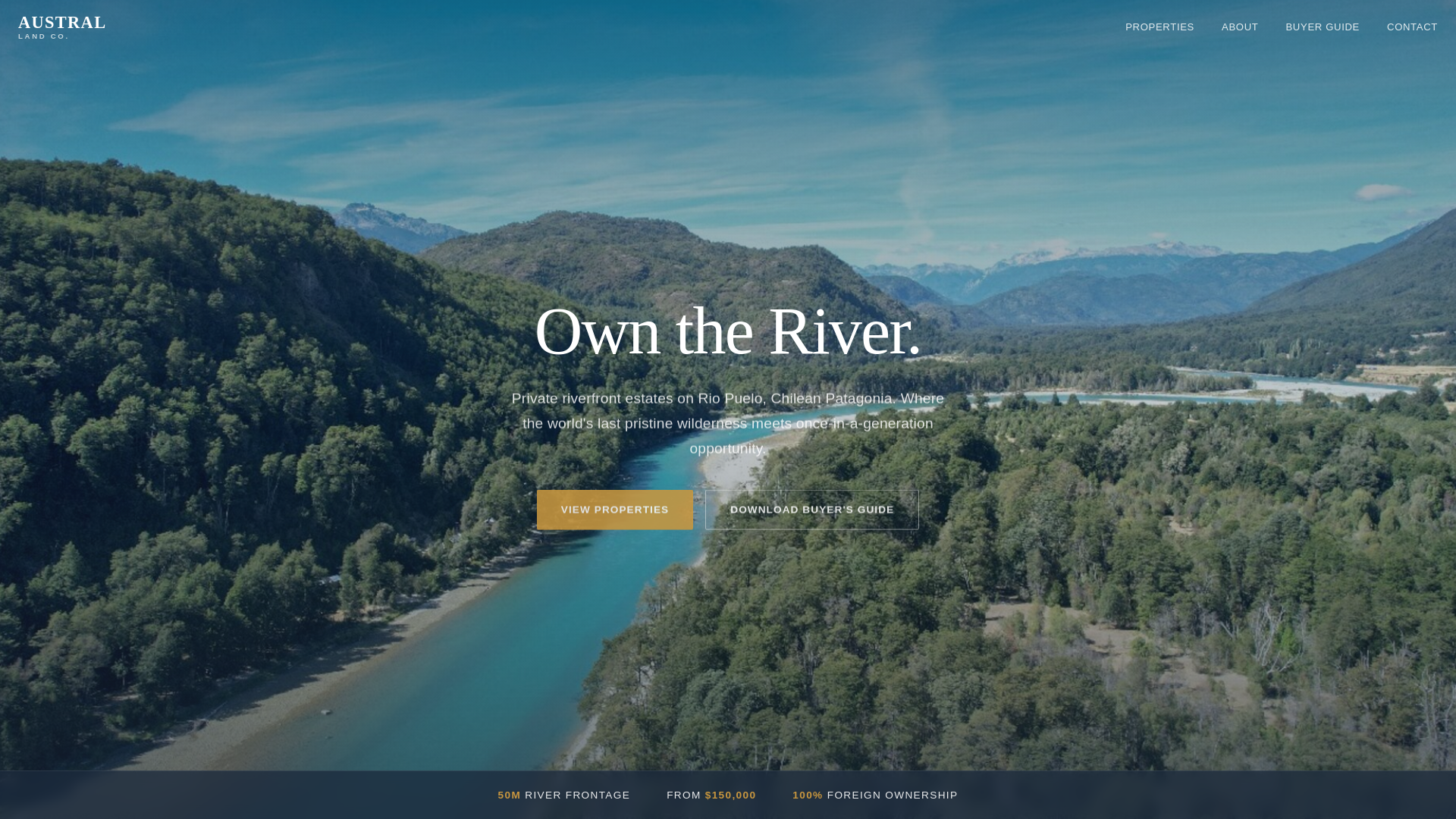 website screenshot of https://austral-landco.pages.dev/