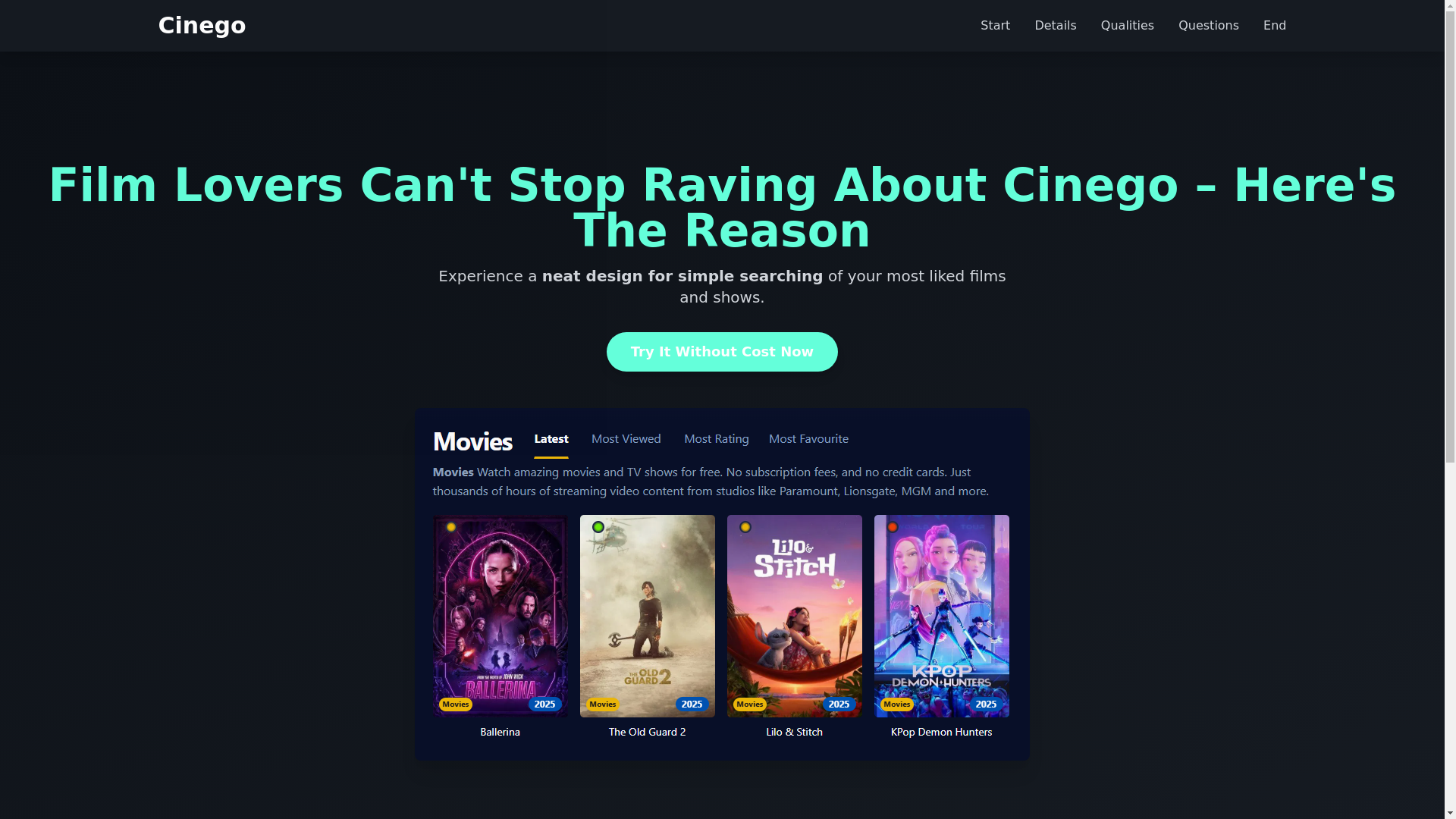 website screenshot of https://cinego-t6ku.pages.dev/