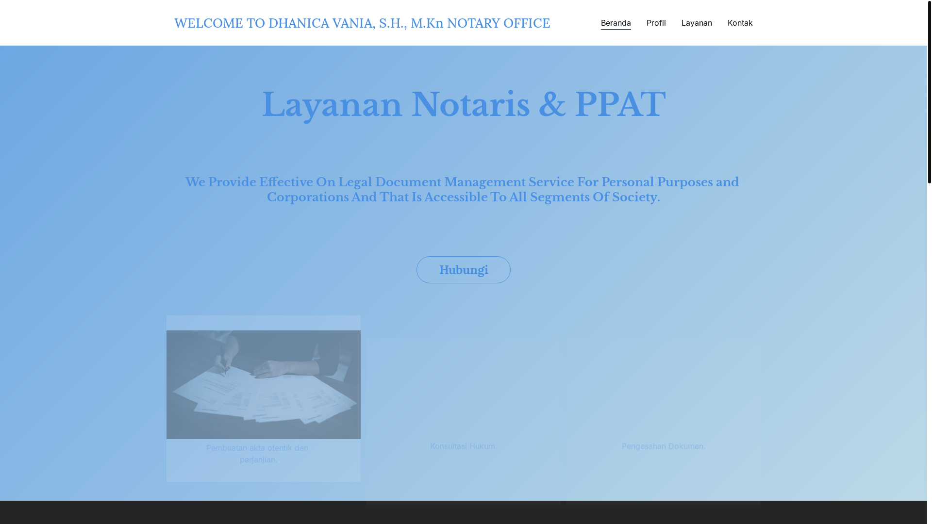 website screenshot of https://notarisdhanicavania.com/