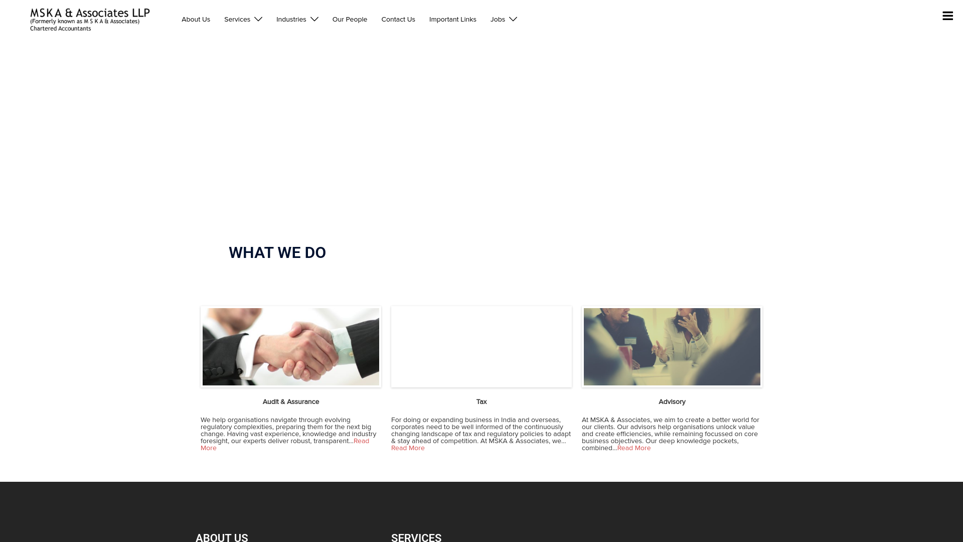 website screenshot of https://mska.in/