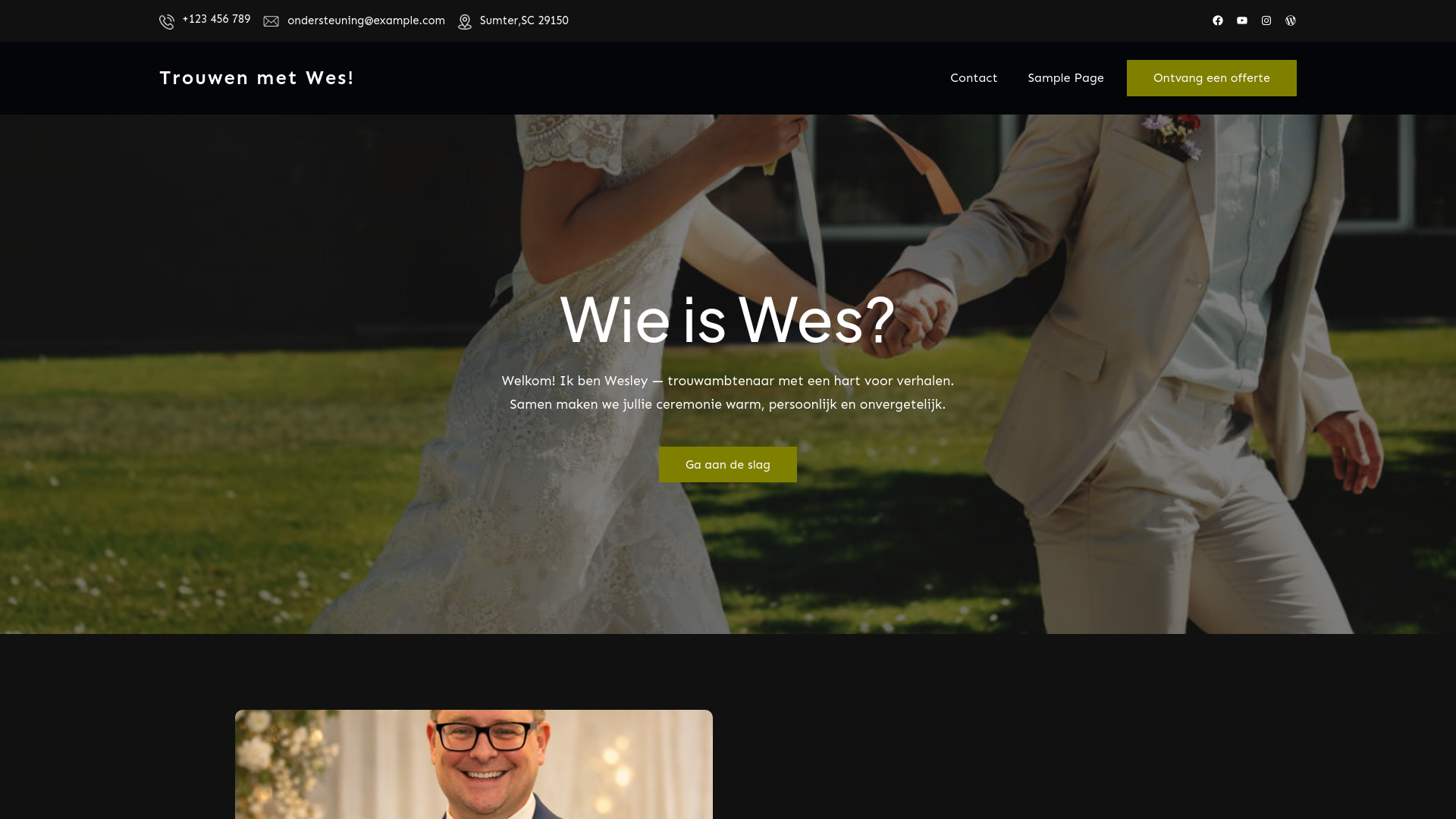 website screenshot of https://trouwenmetwes.nl/