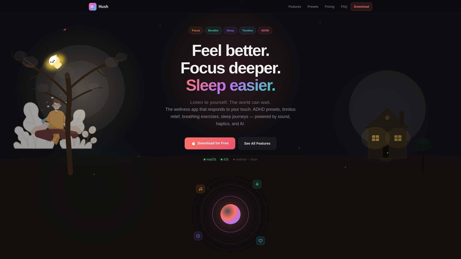 website screenshot of https://hushforall.pages.dev/