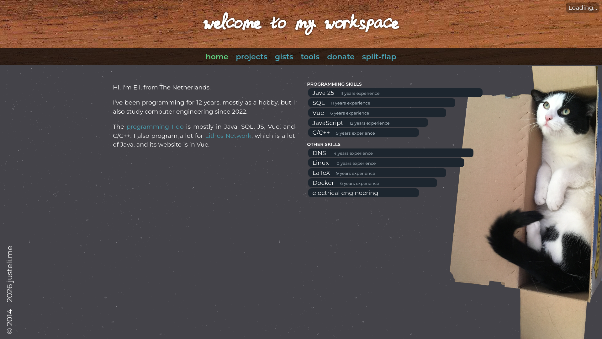 website screenshot of https://justeli-me.pages.dev/