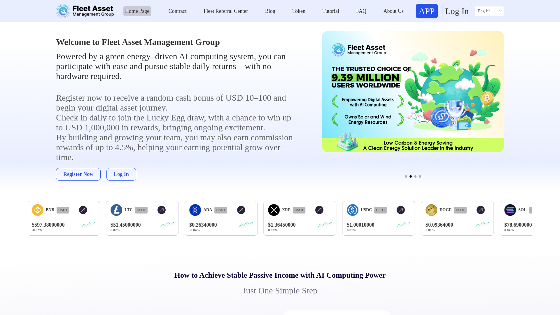 website screenshot of https://fleetmining.com/