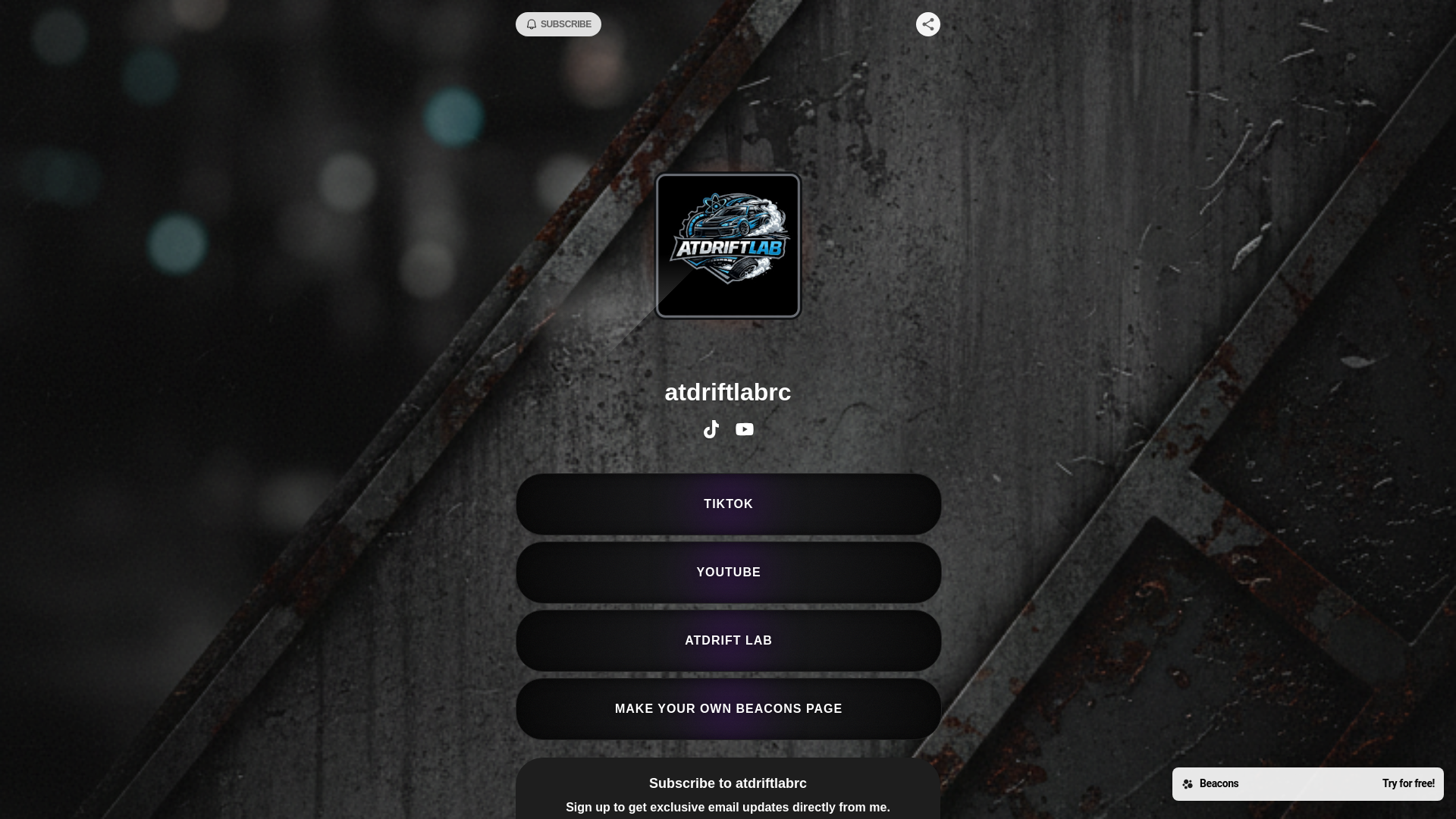 website screenshot of https://atdriftlabrc.com/