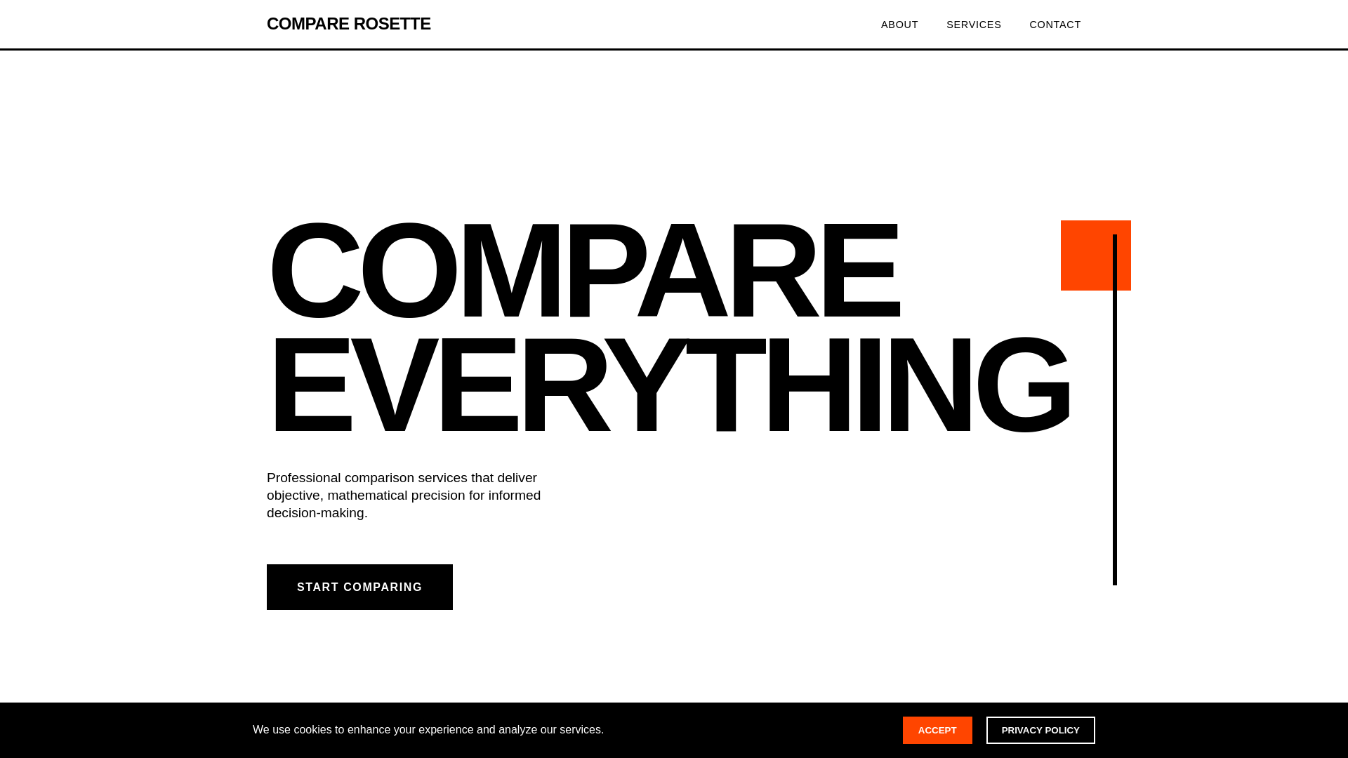 website screenshot of https://comparerosette.shop