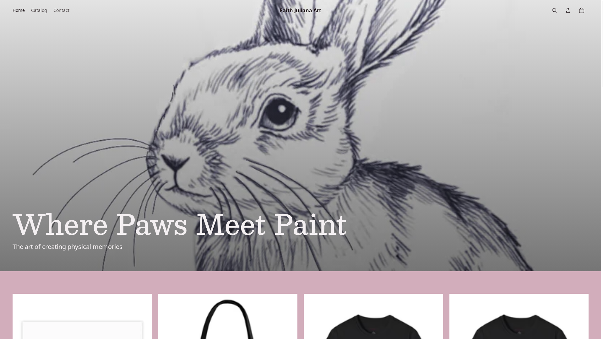 website screenshot of https://faithjulianaart.com/