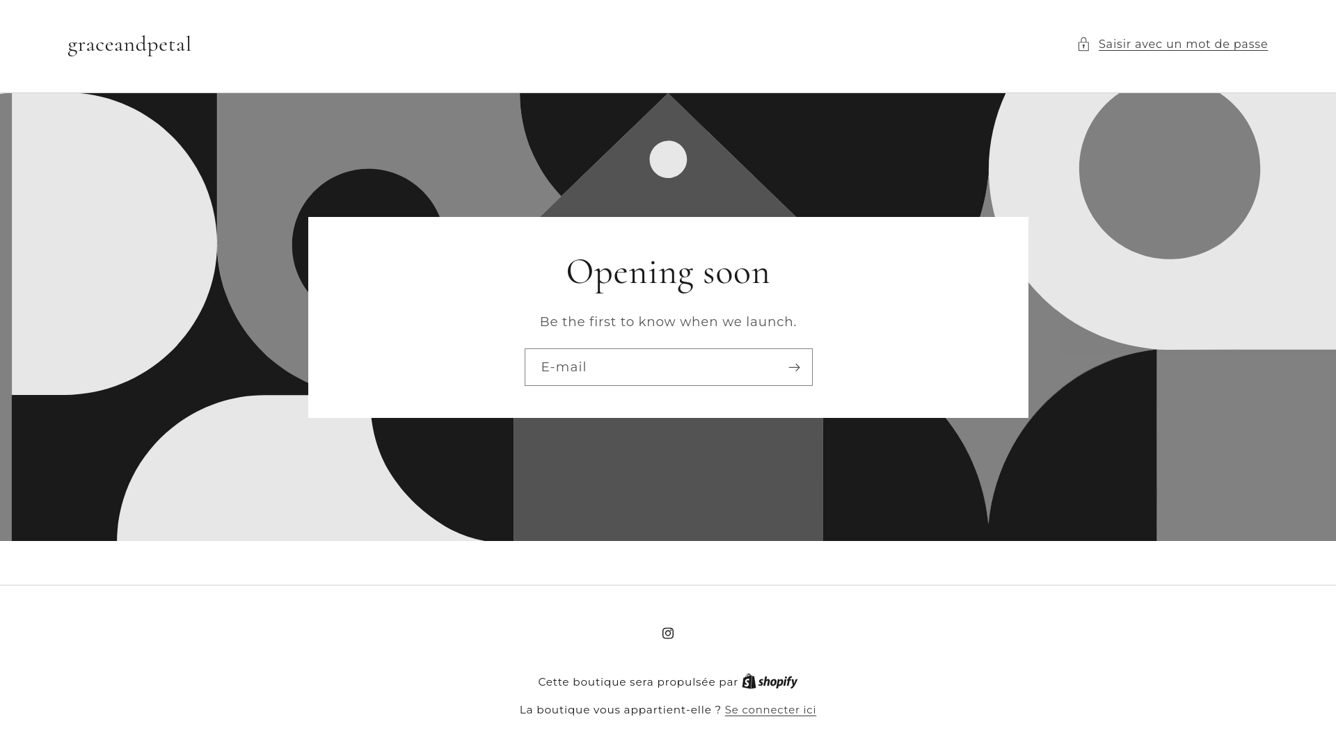 website screenshot of https://graceandpetal.com