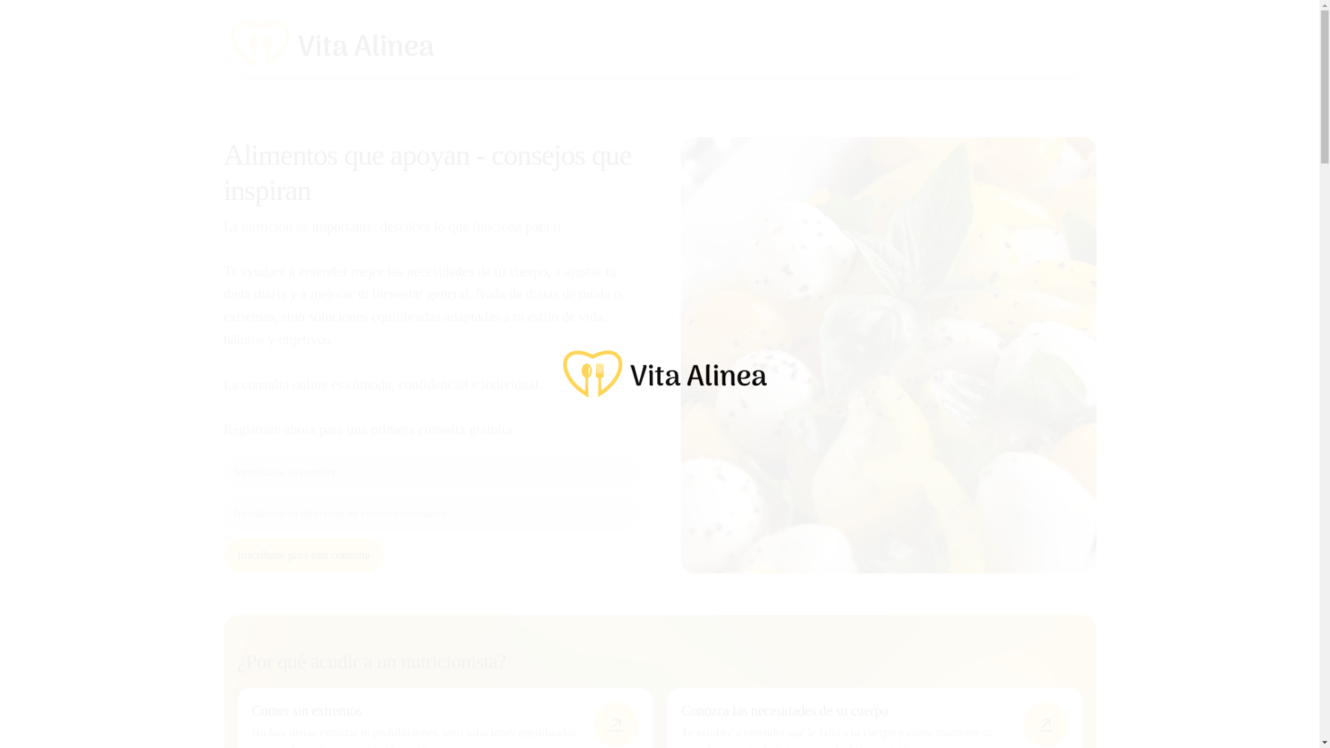 website screenshot of https://vitaalinea.info/