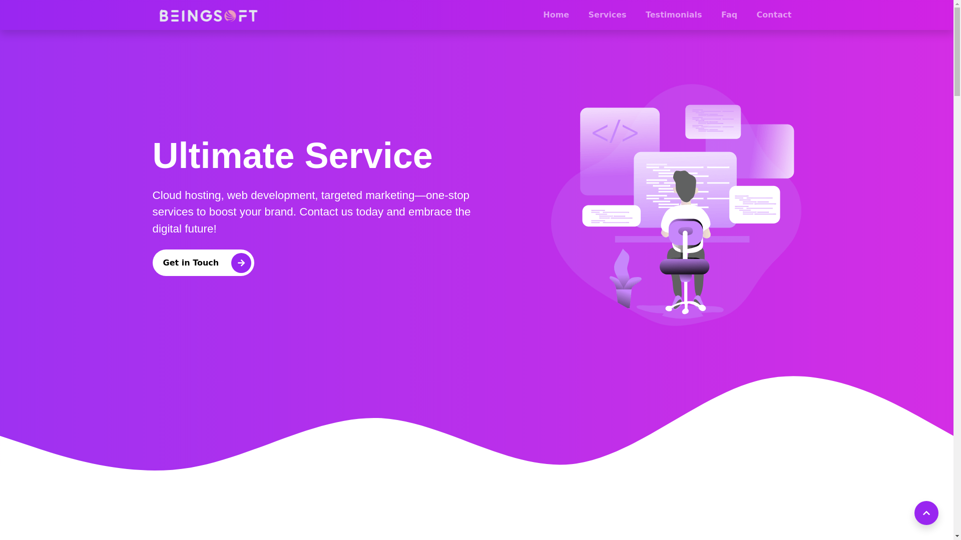 website screenshot of https://beingsofttech.pages.dev/