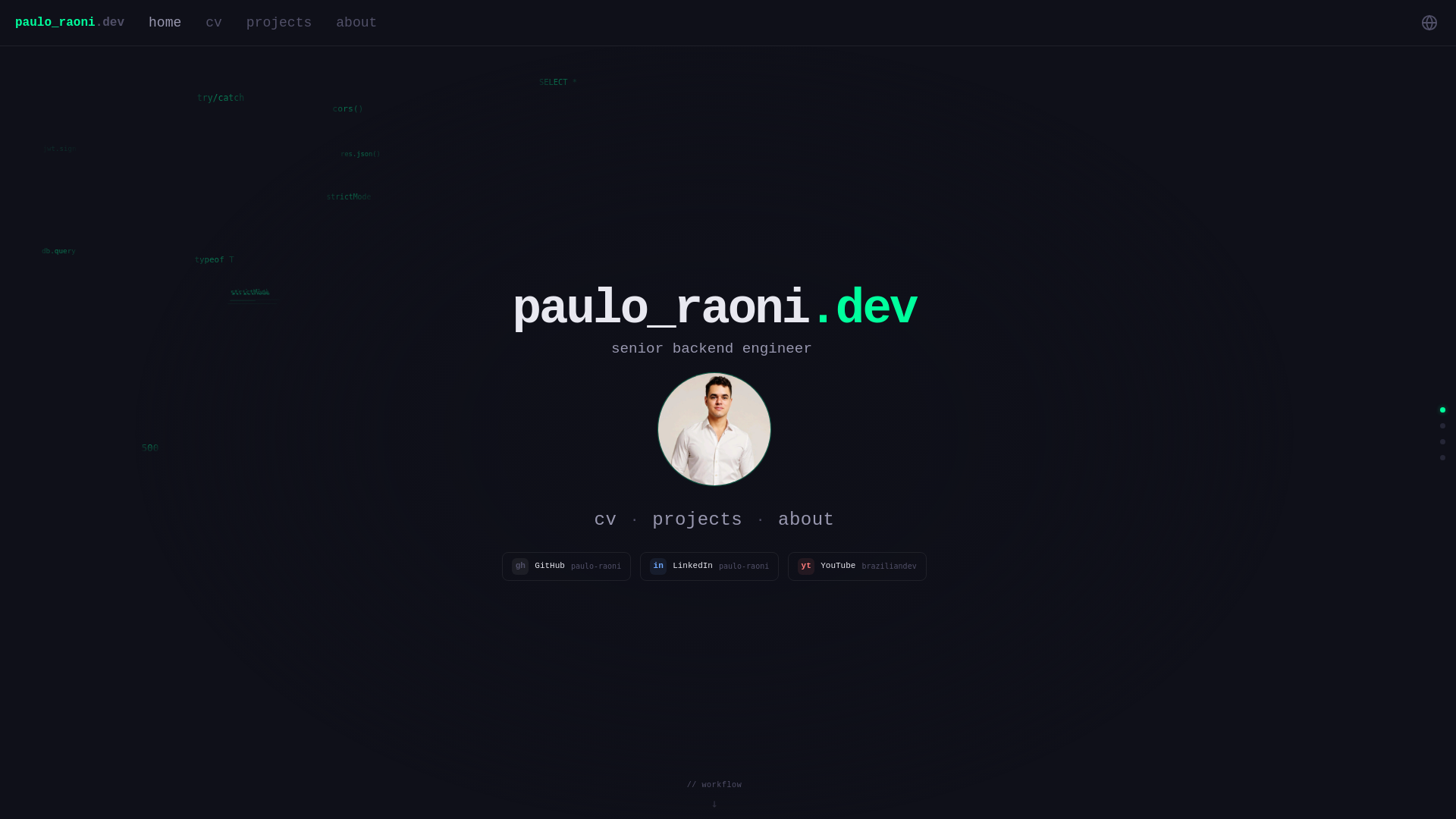 website screenshot of https://pauloraoni.dev/