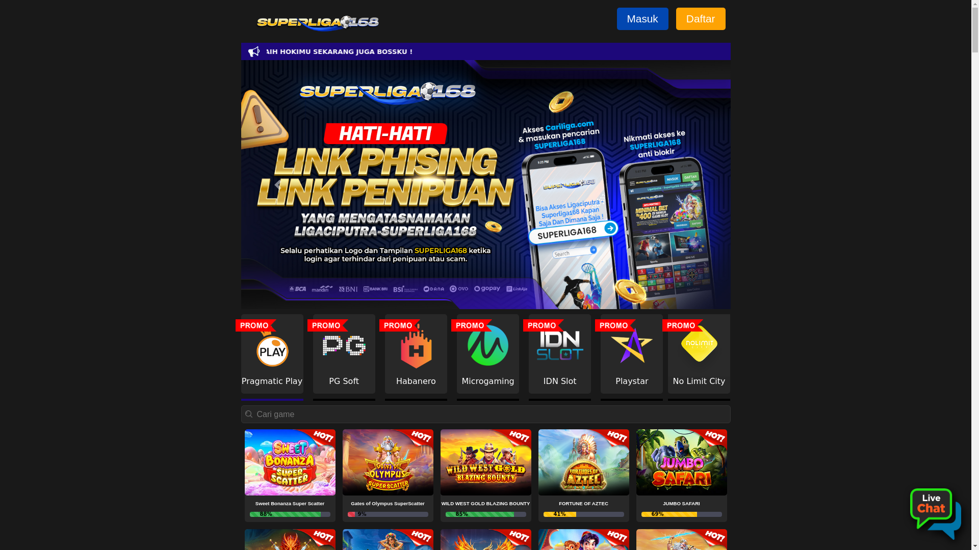 website screenshot of https://rtpsuperliga168malaka.com/