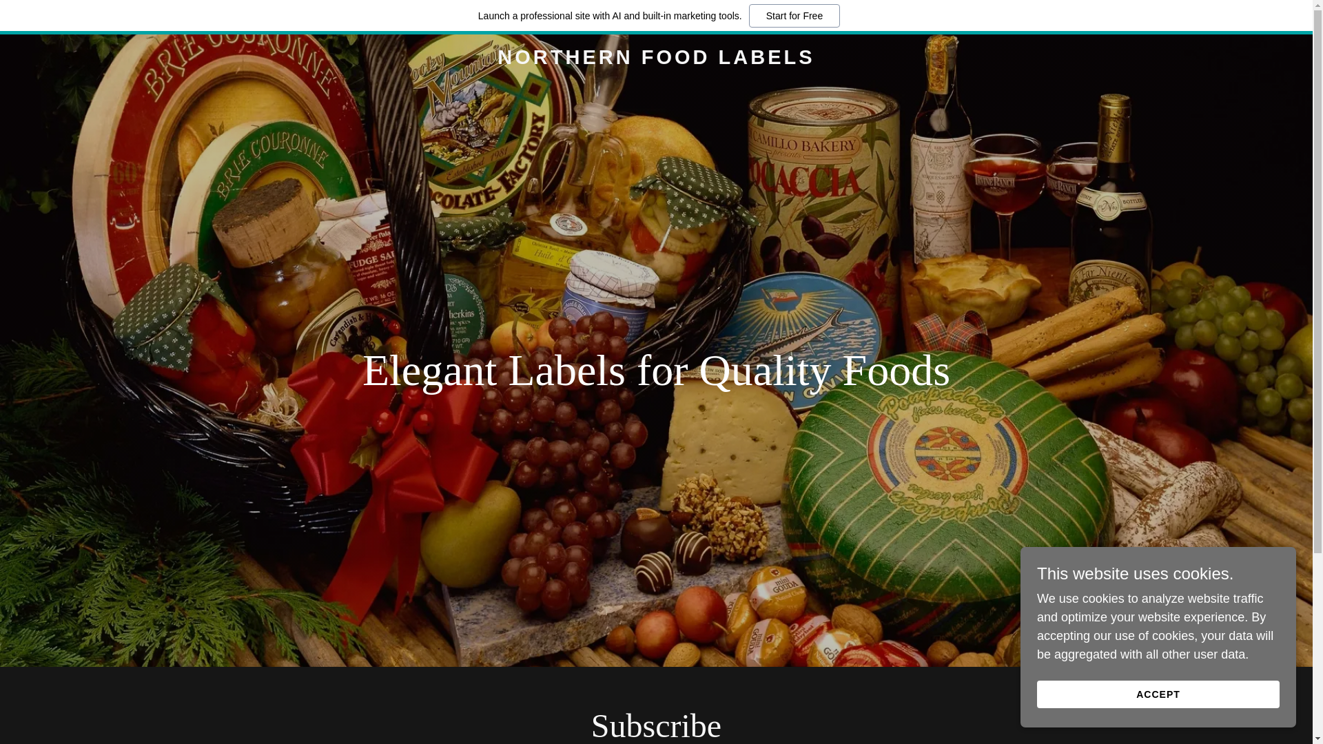 website screenshot of https://northernfoodlabels.com/