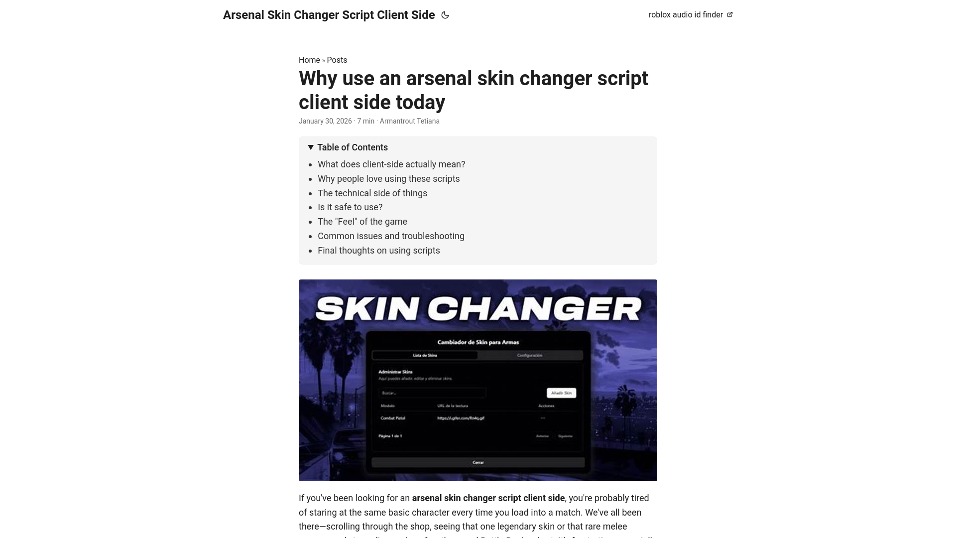 website screenshot of https://arsenal-skin-changer-script-client-side.pages.dev/