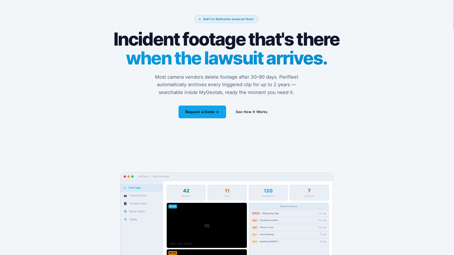 website screenshot of https://perifleet.com/