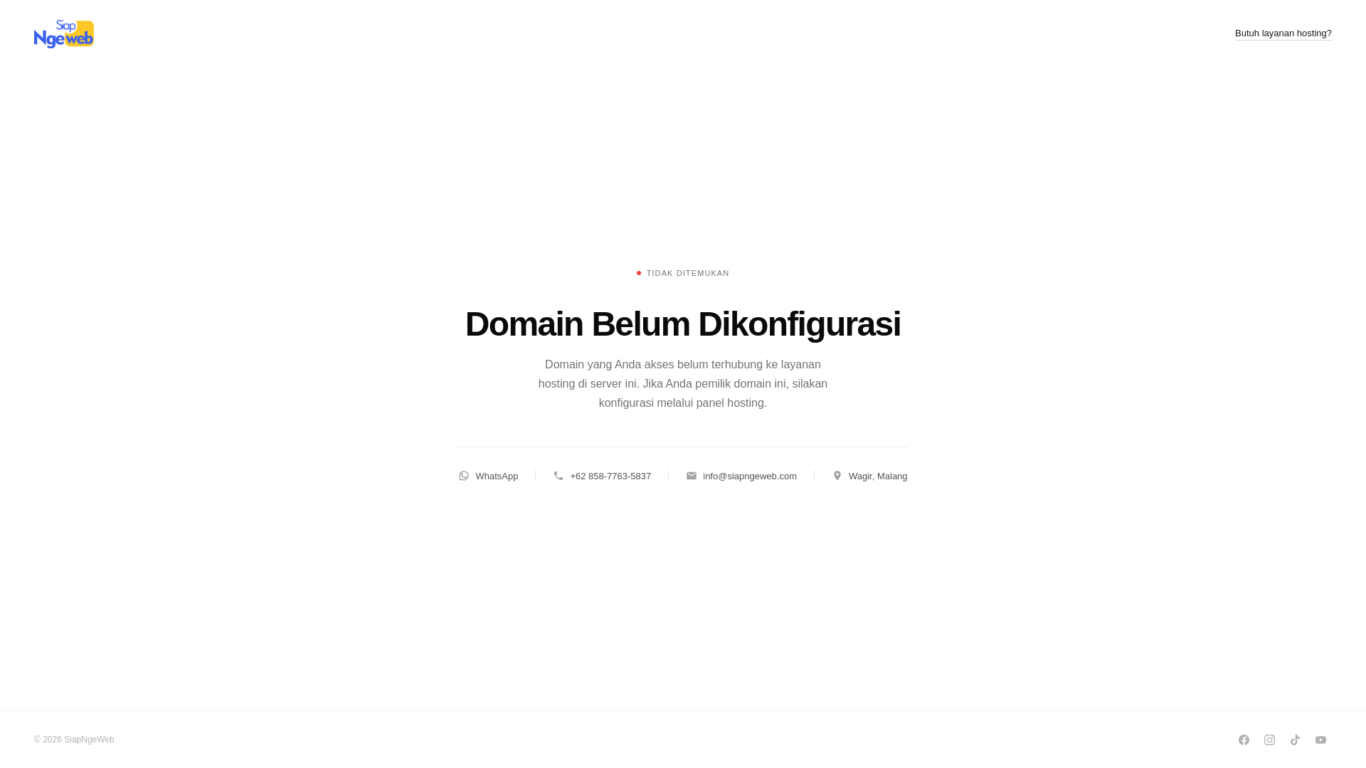 website screenshot of https://malanggloryland.id/