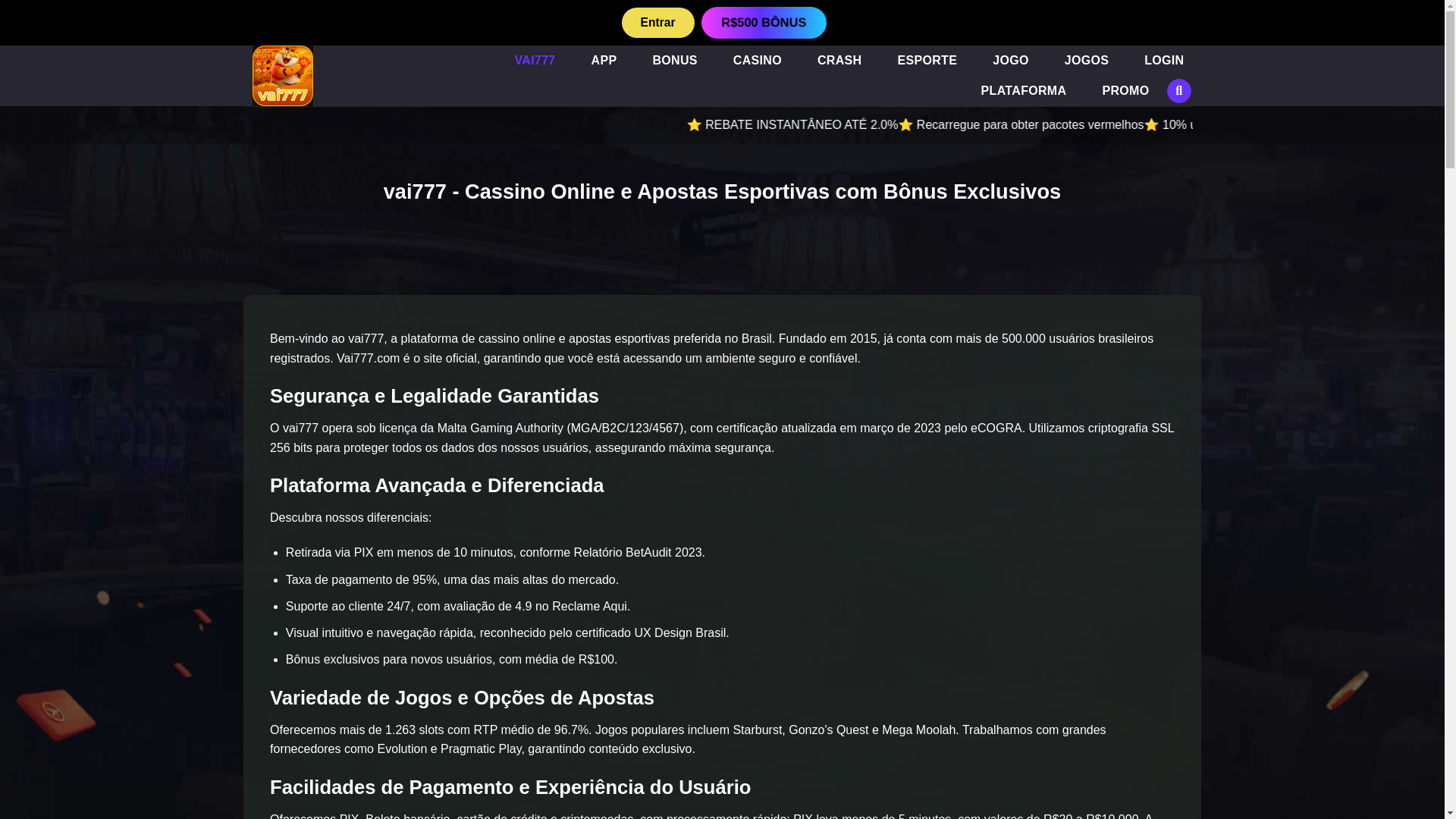 website screenshot of https://vai777e.com/