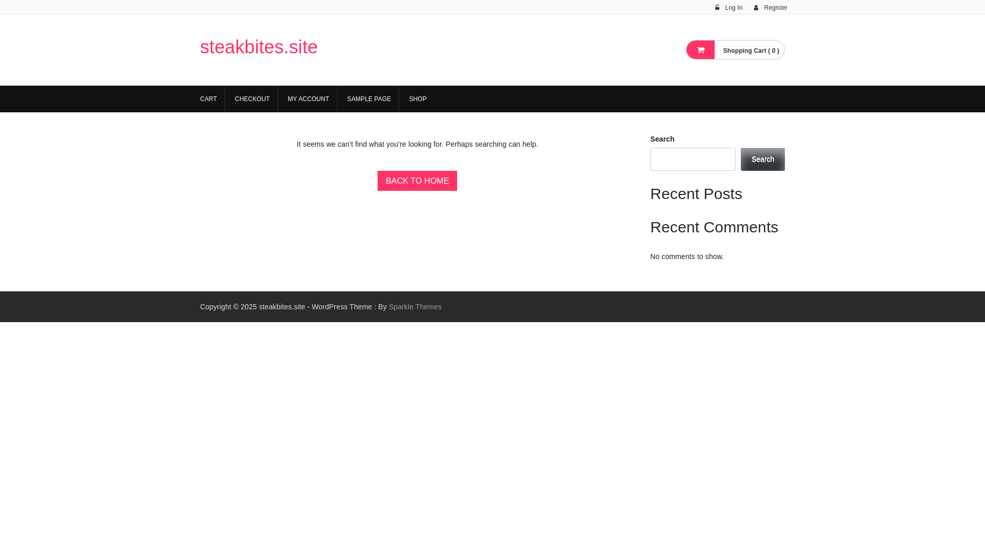 website screenshot of https://steakbites.site/