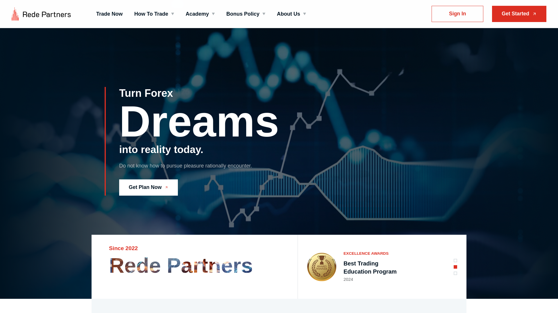 website screenshot of https://redepartner.com/