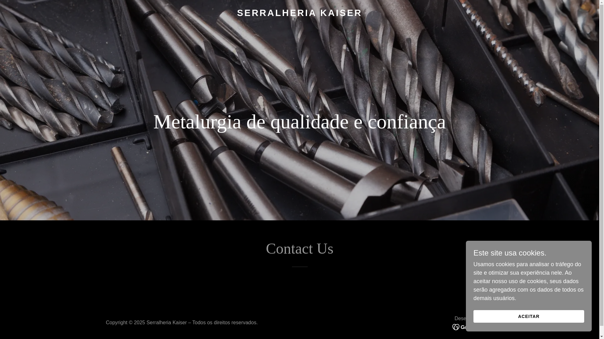 website screenshot of https://serralheriakaiser.com.br/