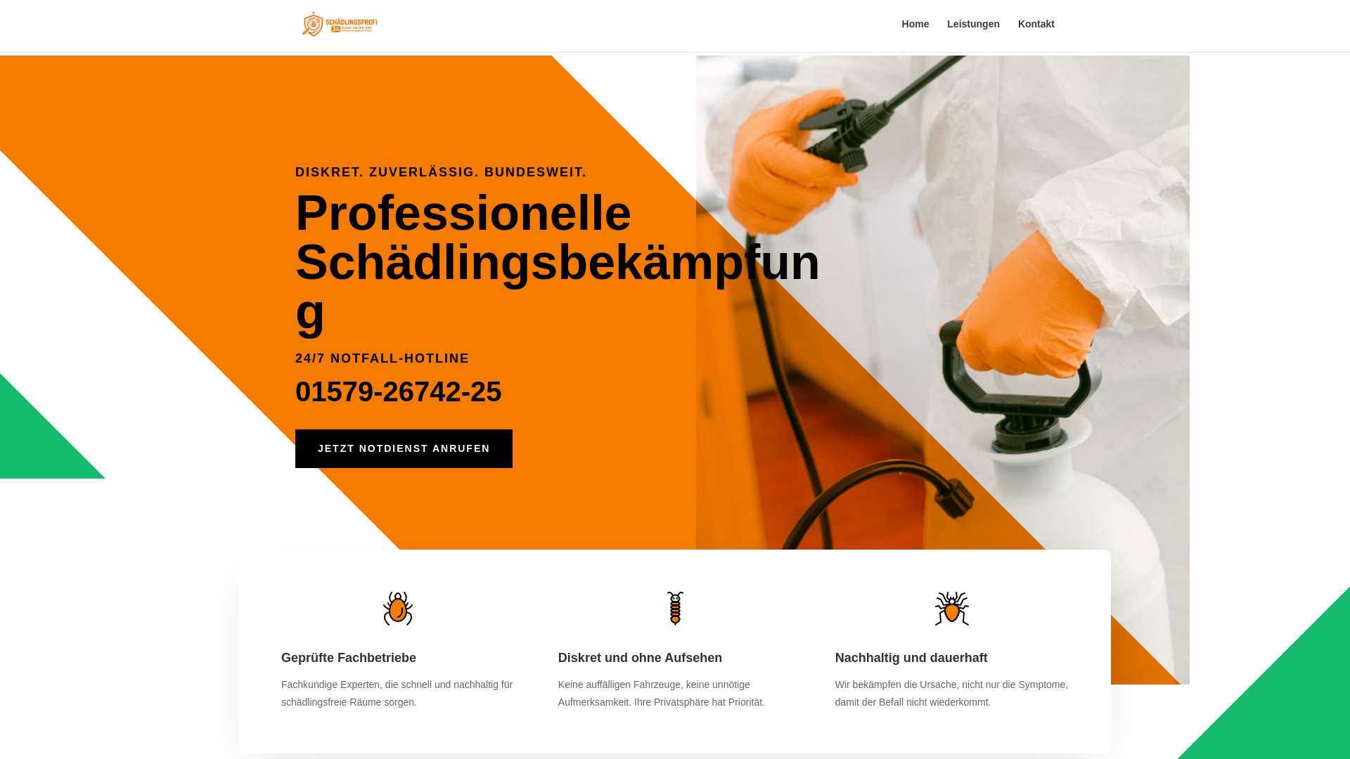 website screenshot of https://schaedlings-profi24.de/