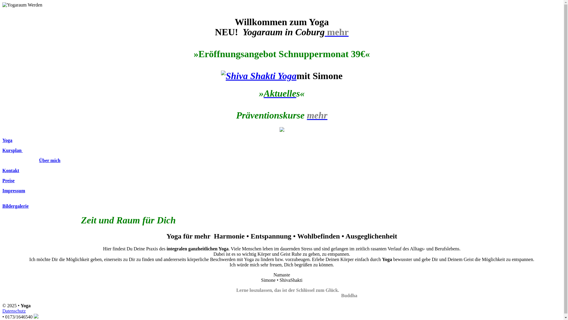 website screenshot of https://yogaraum-coburg.de/