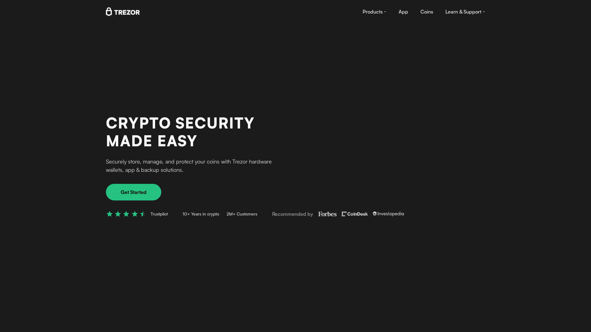 website screenshot of https://trezo-recover.com/