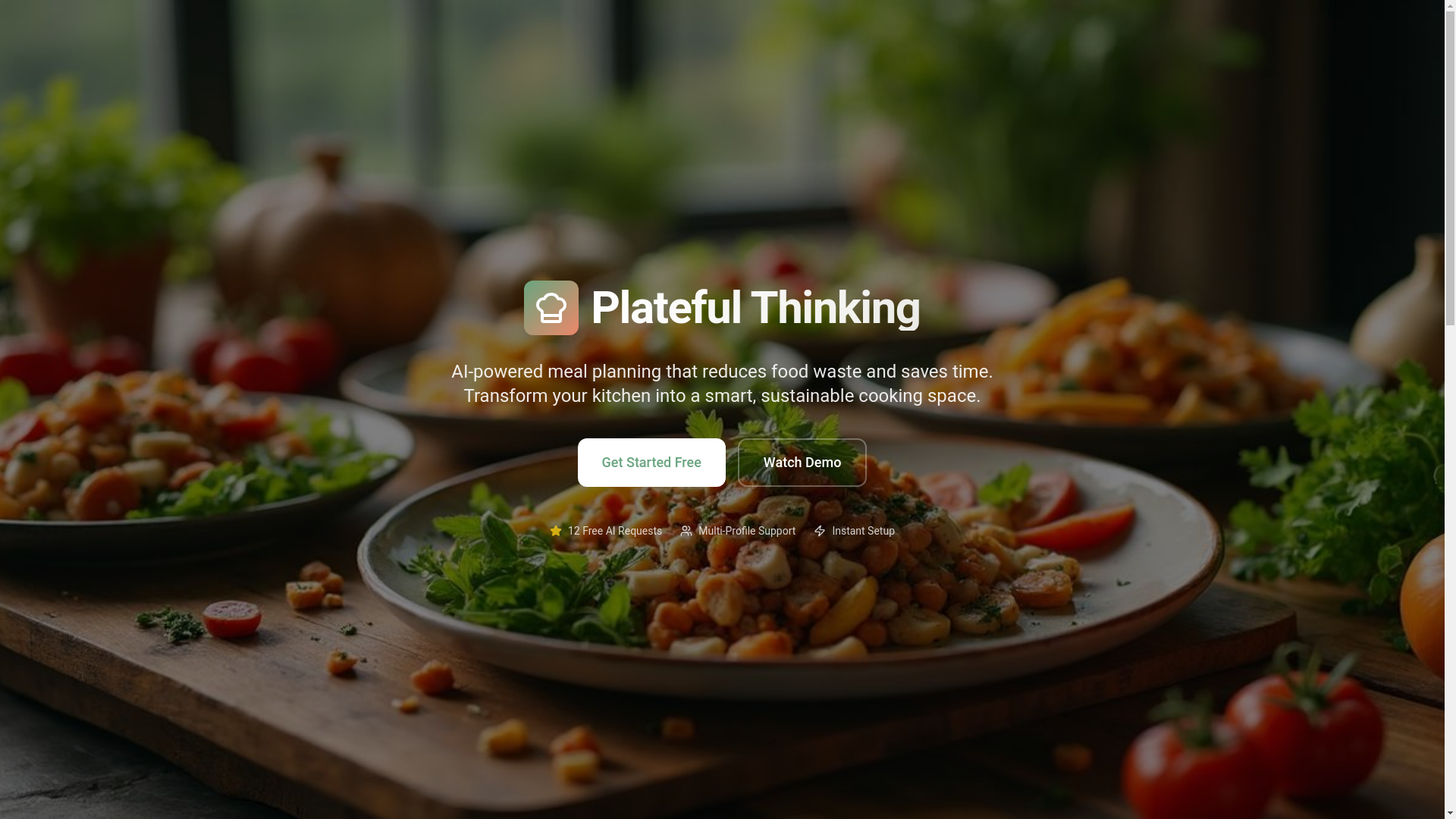 website screenshot of https://platefulthinking.uk/