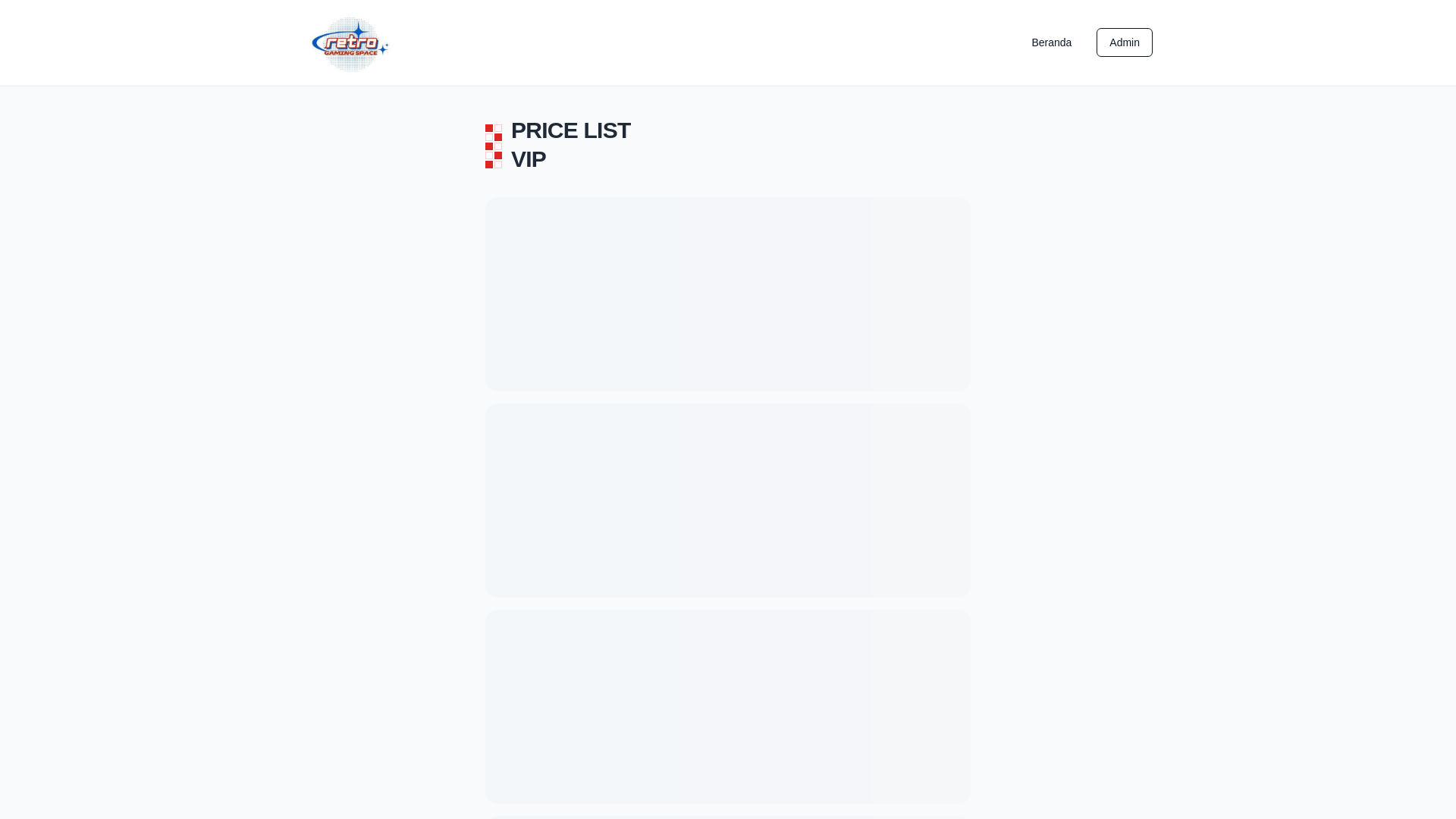 website screenshot of https://retrogaming.id
