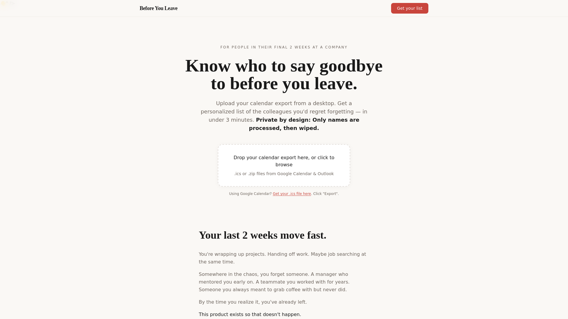 website screenshot of https://itwasgreatworkingwithyou.com