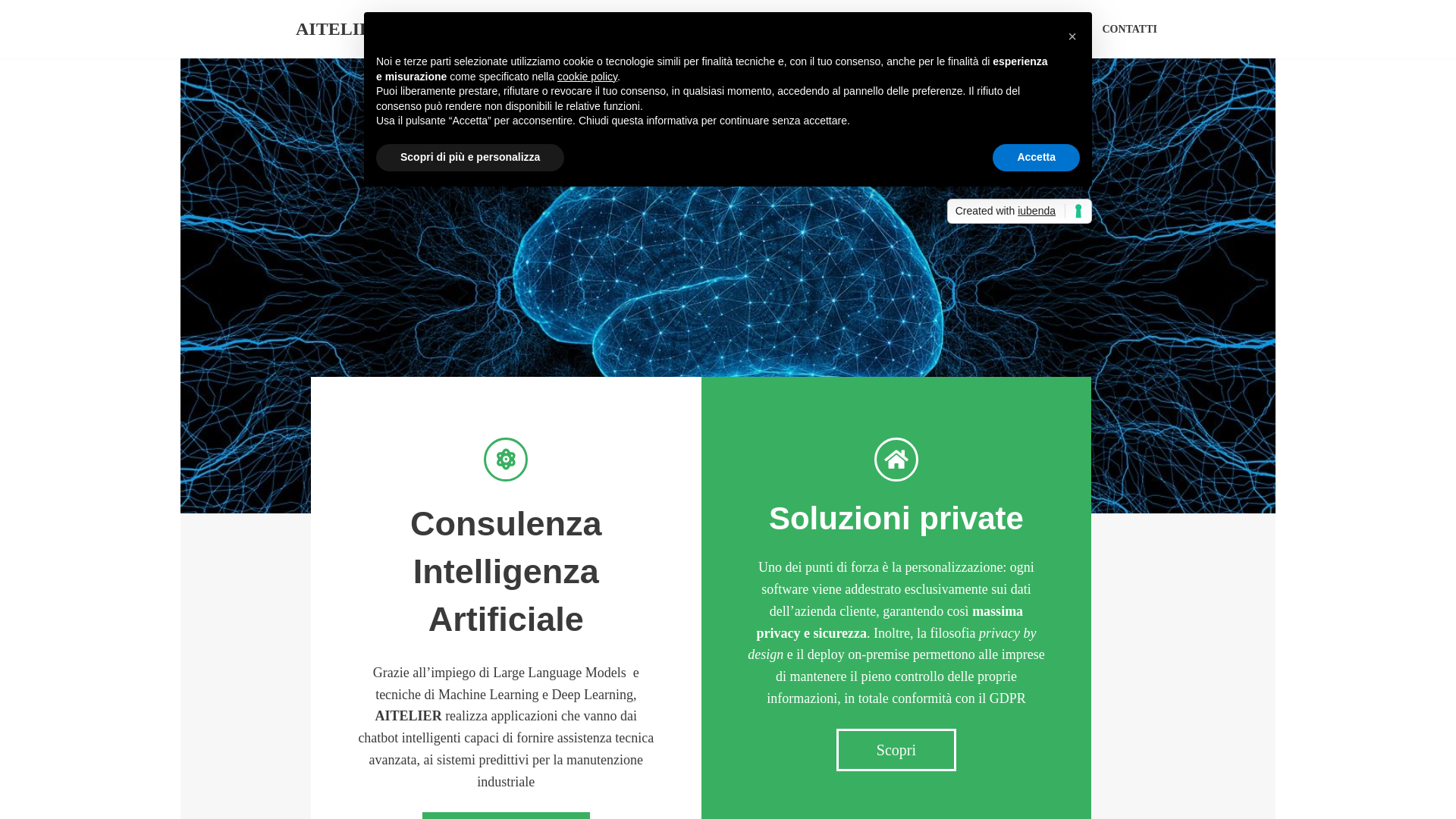website screenshot of https://consulenteai.eu