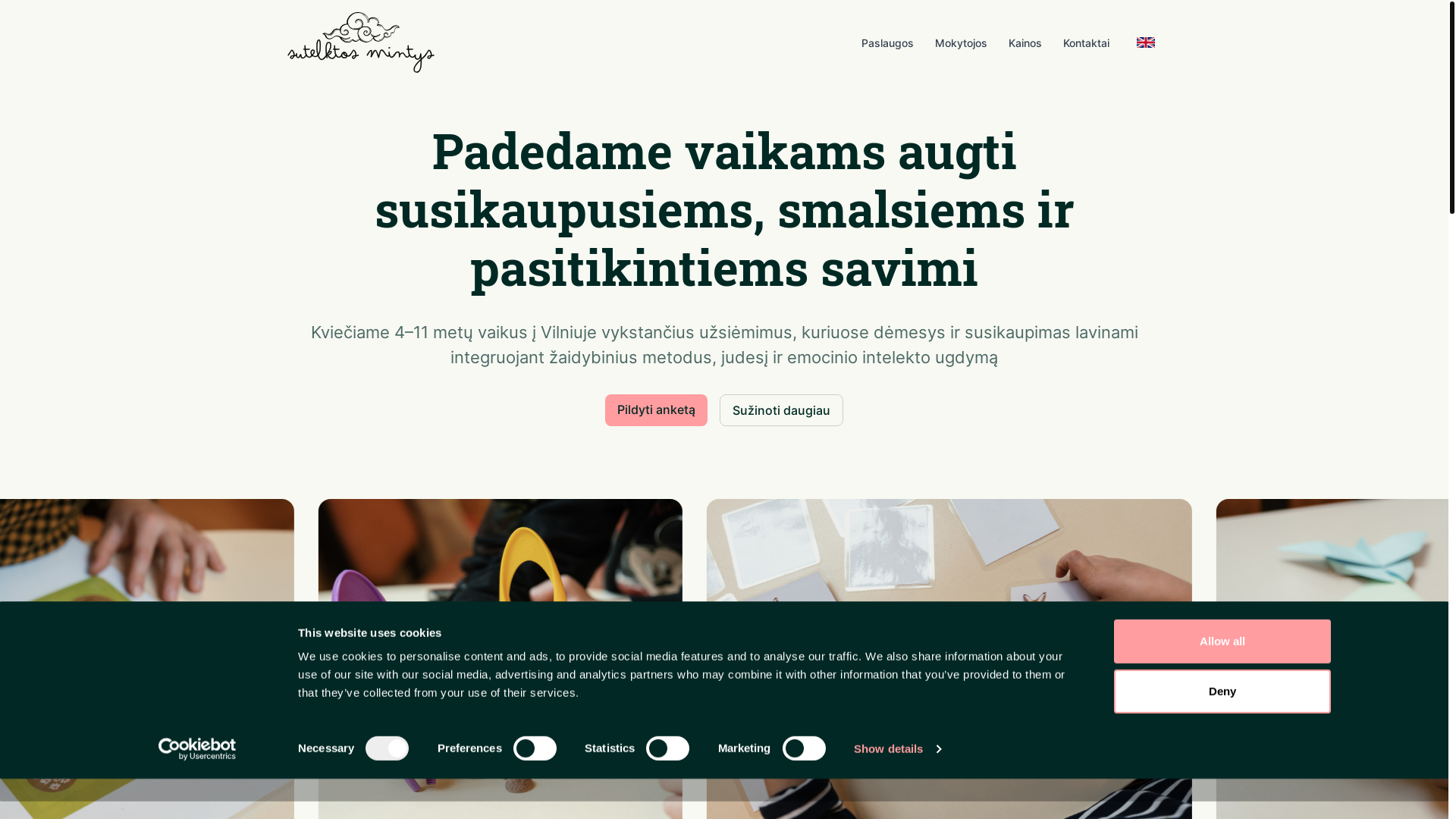 website screenshot of https://sutelktosmintys.lt/
