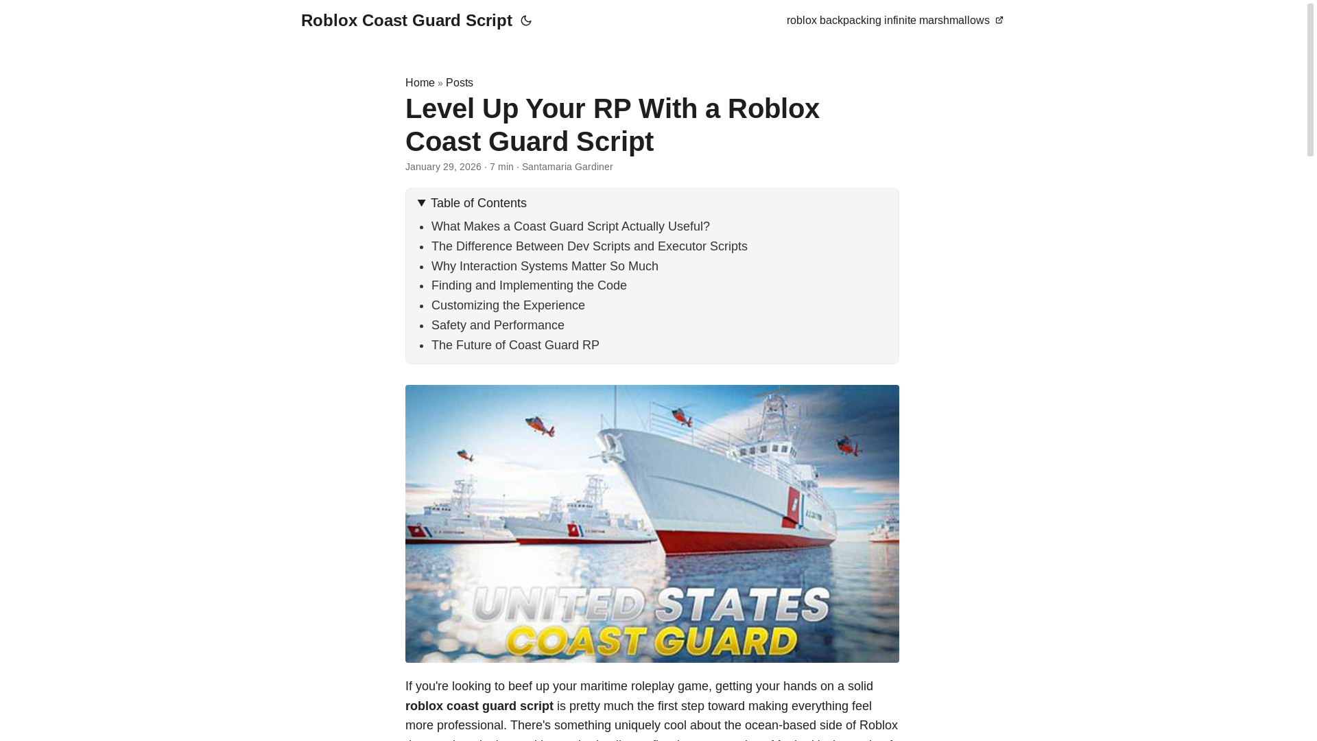 website screenshot of https://roblox-coast-guard-script.pages.dev/