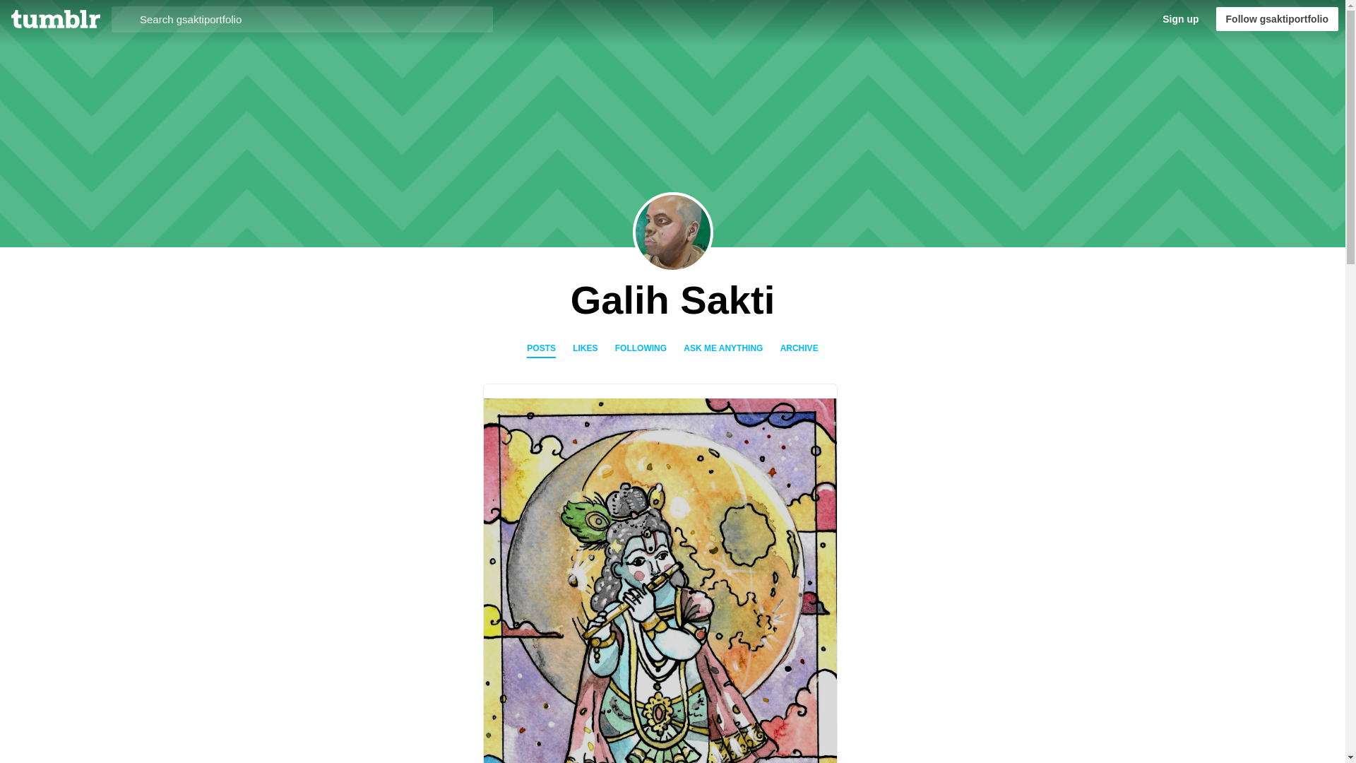 website screenshot of https://galihsakti.art/
