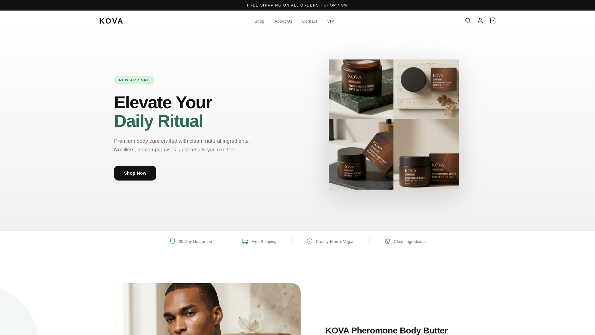 website screenshot of https://kovacare.shop/