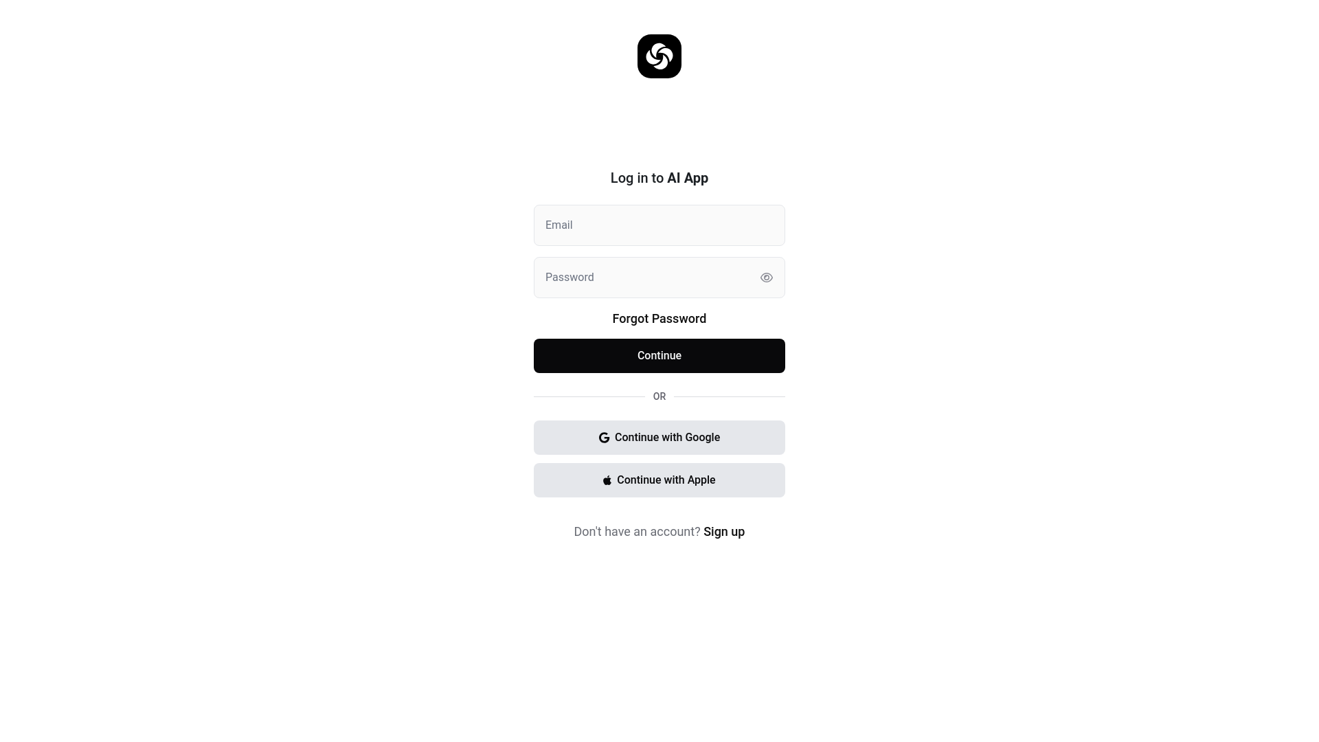 website screenshot of https://aiapp-whitelabel.pages.dev/