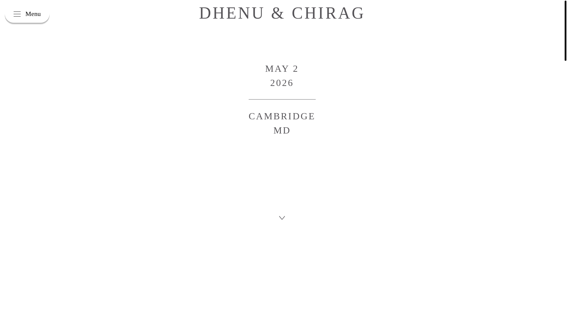 website screenshot of https://dhenuandchirag.com/