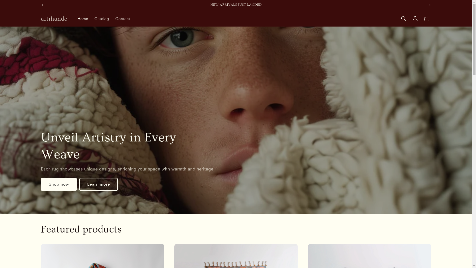 website screenshot of https://artihande.com/