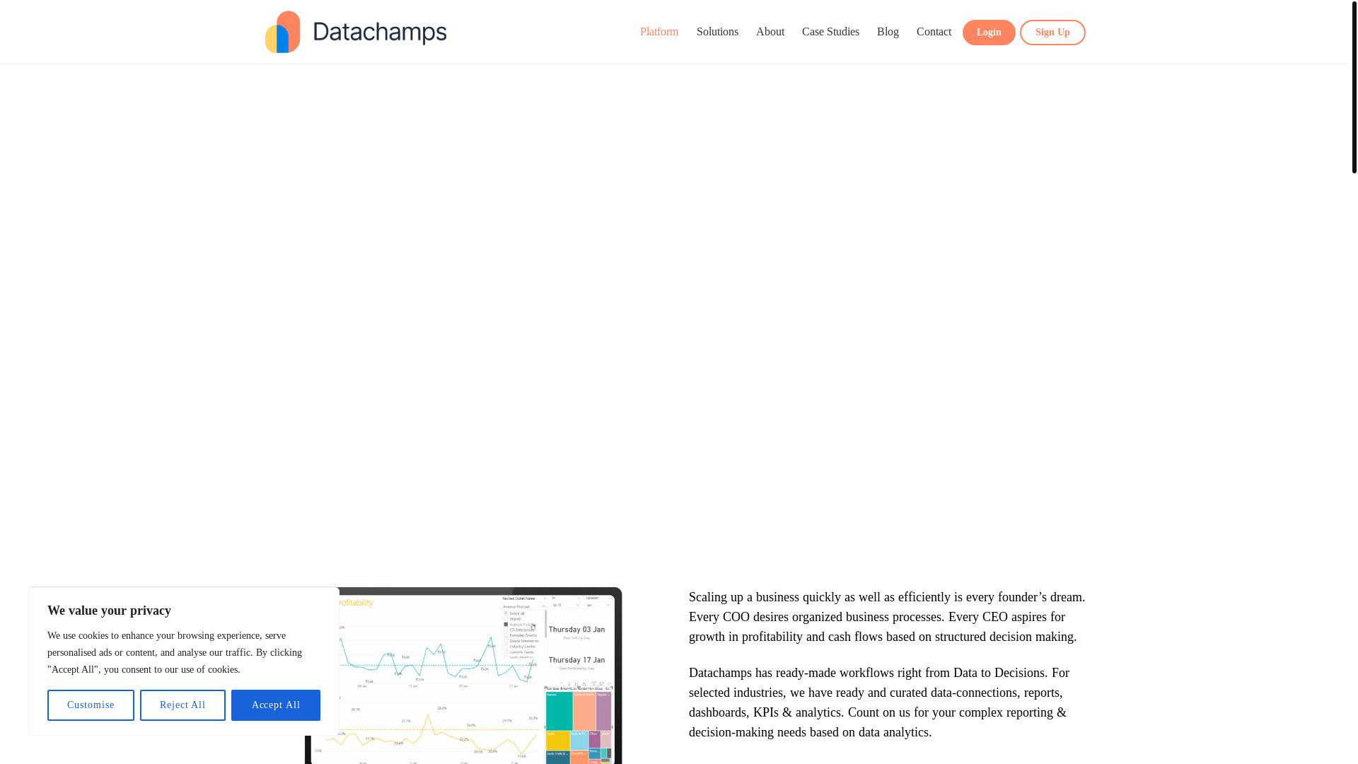 website screenshot of https://datachamps.co.in/