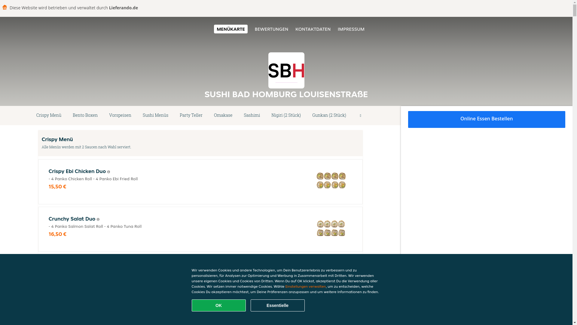 website screenshot of https://sushibadhomburg-badhomburgvorderhohe.de/