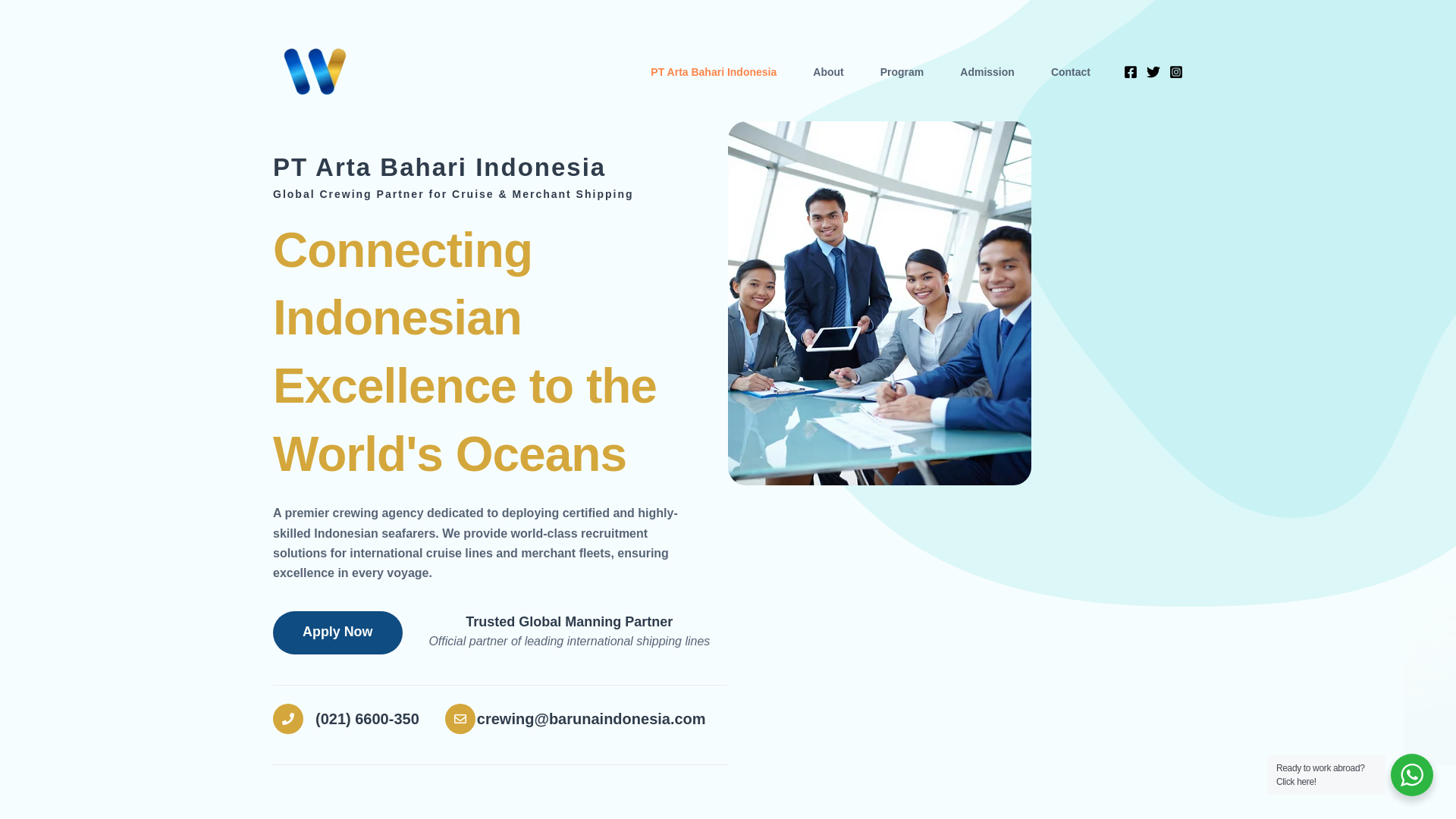 website screenshot of https://artabahariindonesia.com/
